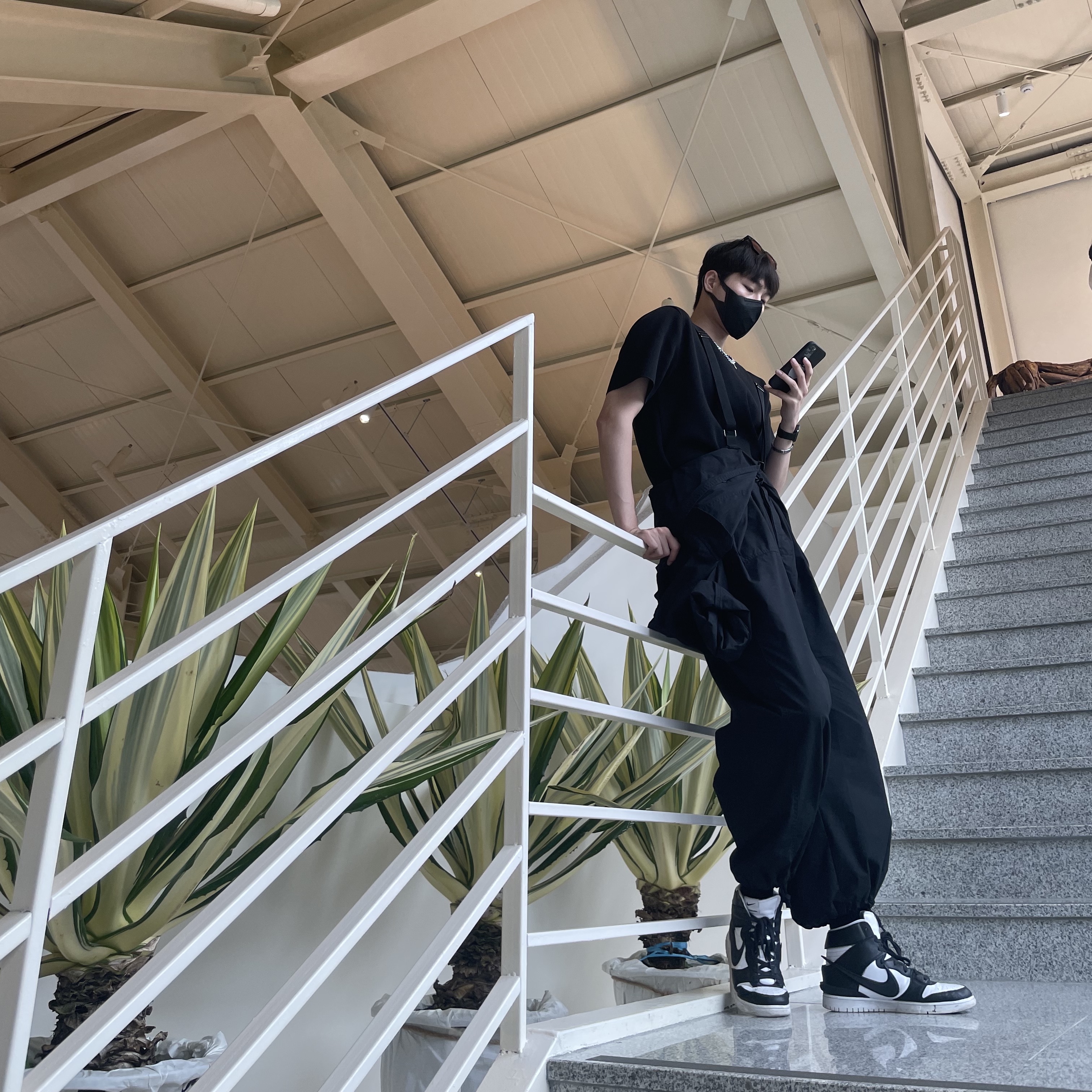 Nike x Ambush Dunk High Black 착용 스타일