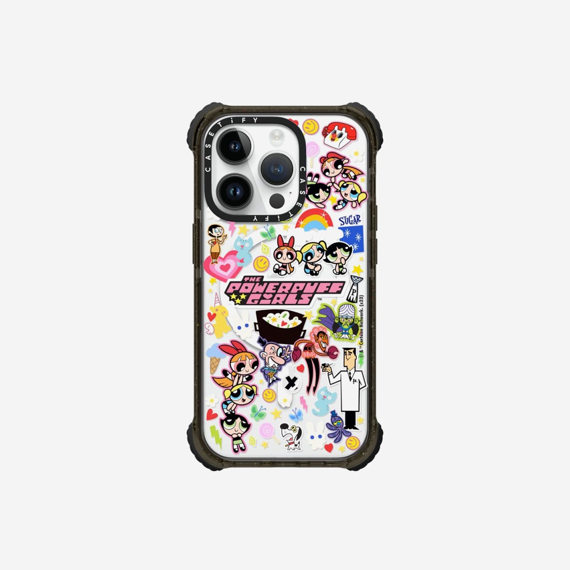 Casetify x The Powerpuff Girls iPhone Stickermania Magsafe Ultra Impact Case Clear Black 상세 이미지 1