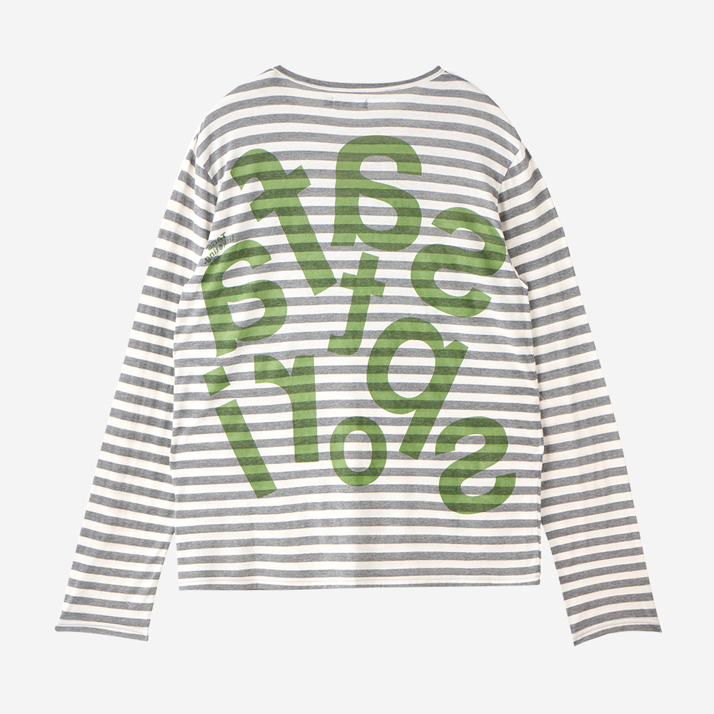 トップス SAFARISPOT 1/2 Ticketing Stripe Border SAFARISPOT 1/2 TICKETING STRIPE BORDER HOODIE WHITE