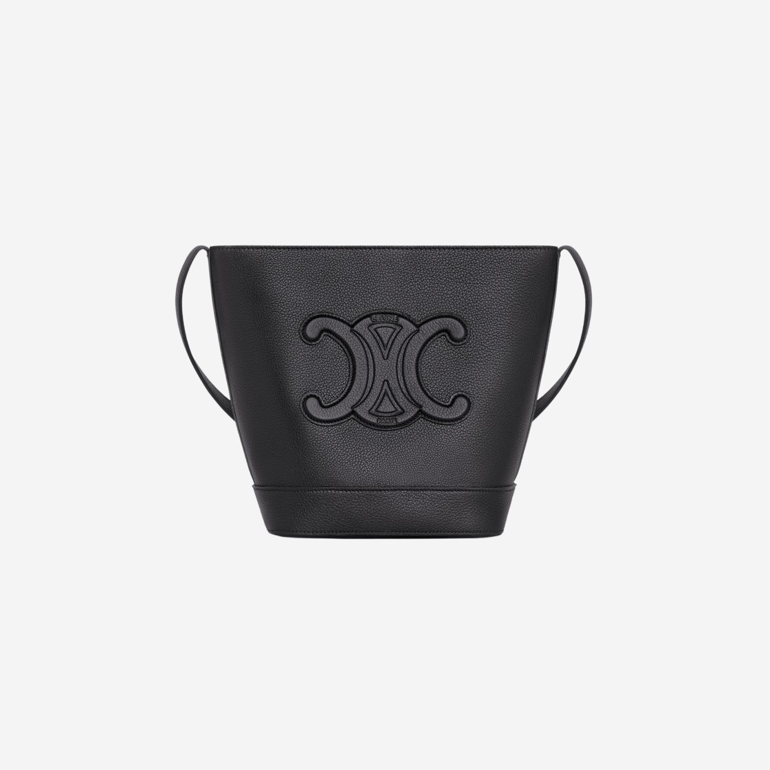 Celine Small Bucket Cuir Triomphe in Grained Calfskin Black 상세 이미지 1