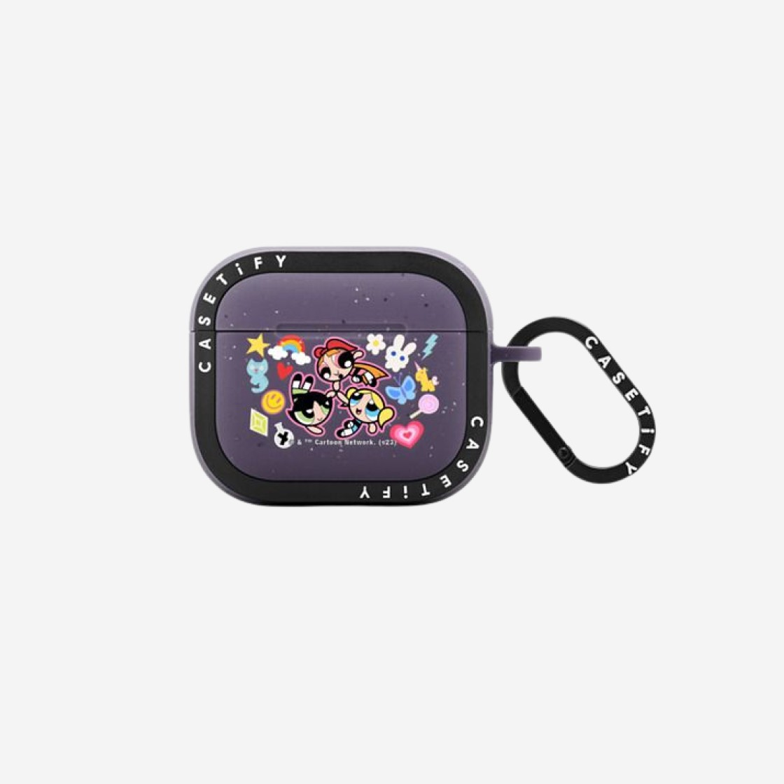 Casetify x The Powerpuff Girls Stickermania AirPods 3rd Gen Ultra Impact Case Matte Deep Purple 상세 이미지 1