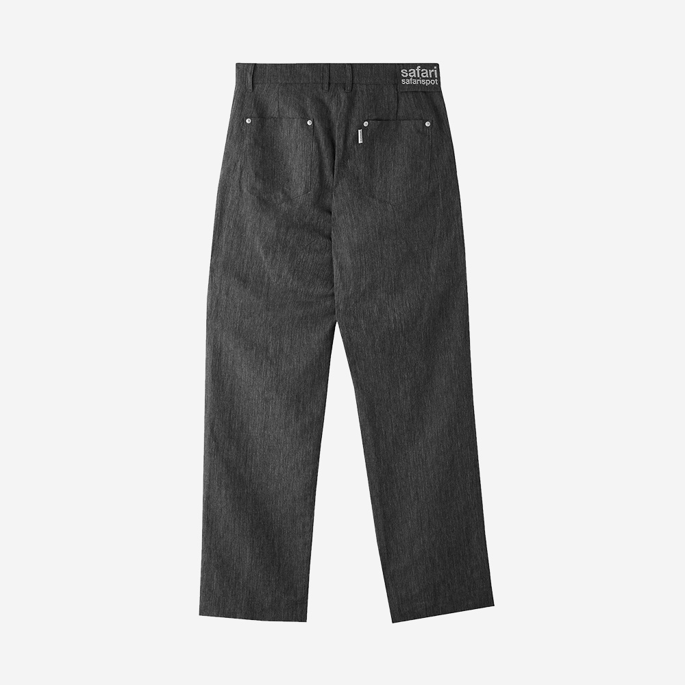 사파리스팟 티켓팅 린넨 데님 팬츠 블랙(Safarispot Ticketing Linen Denim Pants Black) - 2