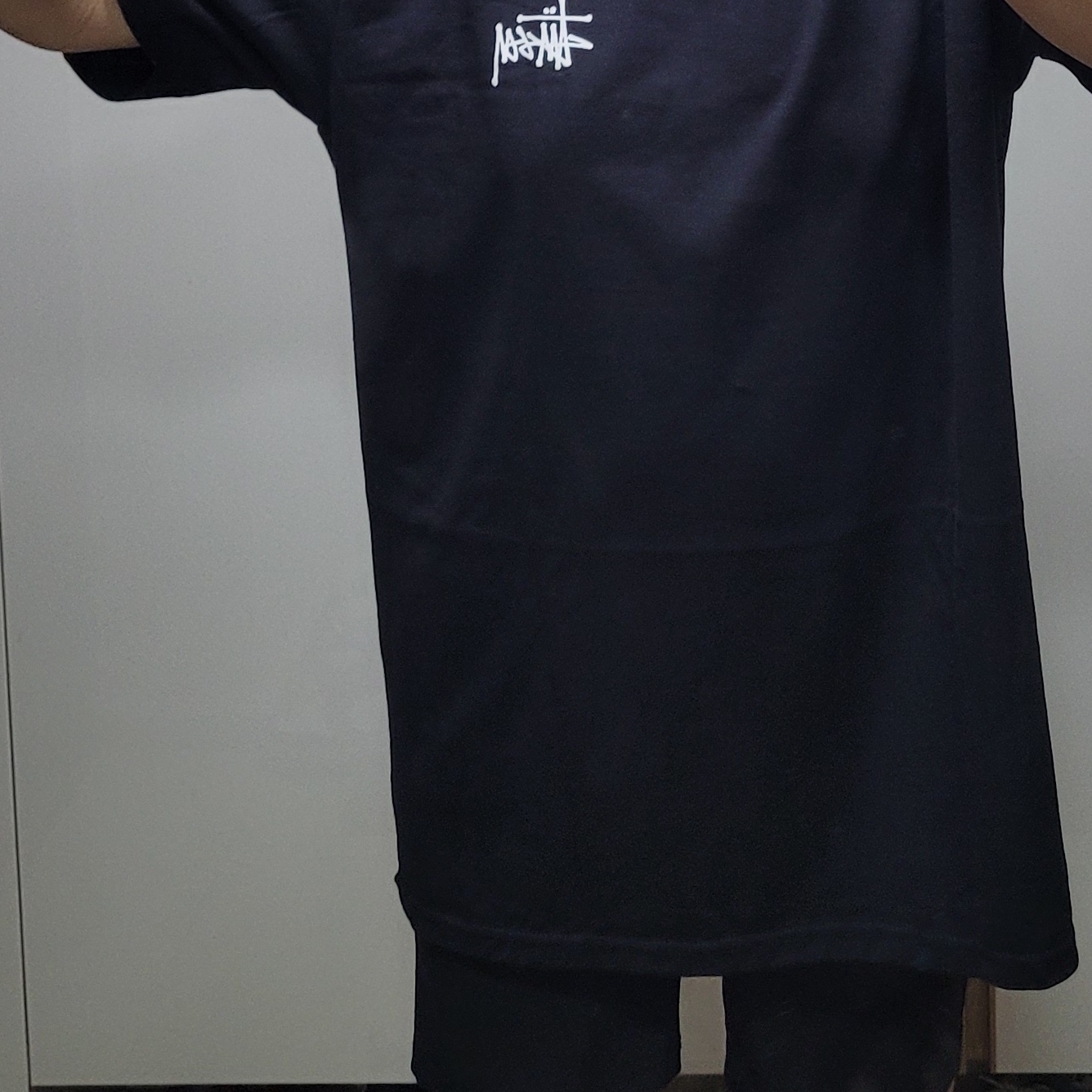 Stussy Melted T-Shirt Black 착용 스타일