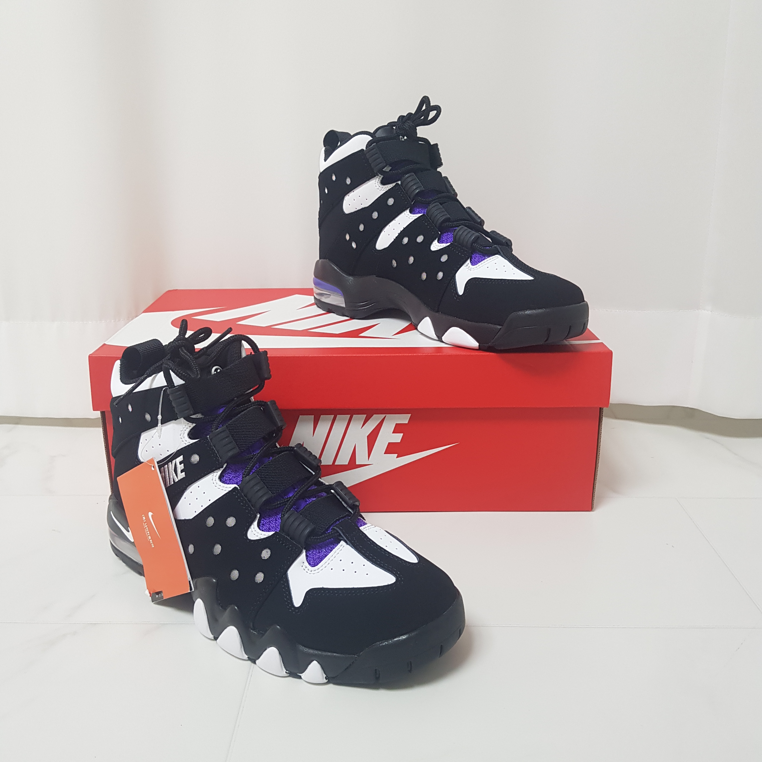 Nike Air Max 2 CB 94 Black and Pure Purple 착용 스타일 - 1