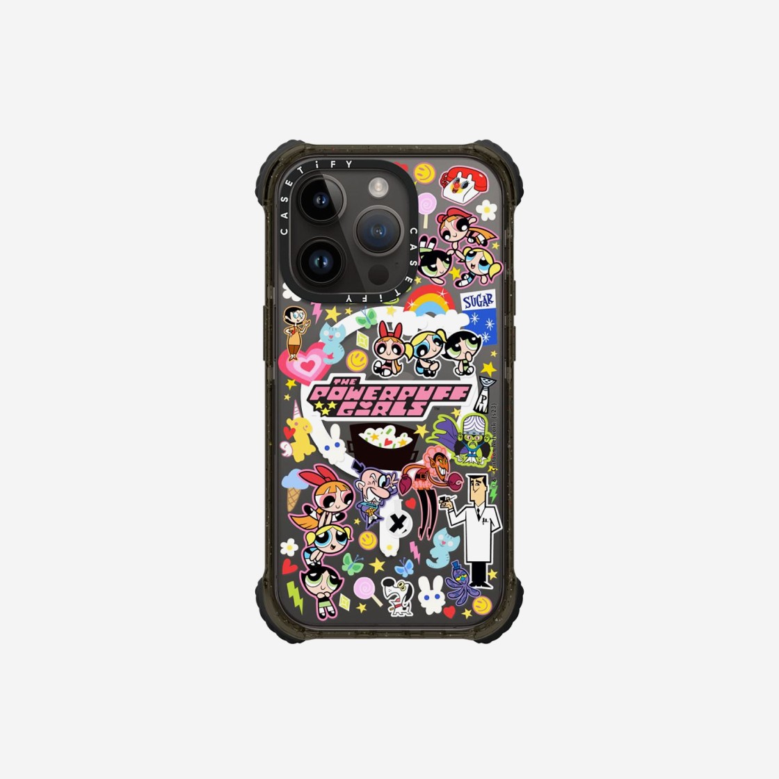 Casetify x The Powerpuff Girls iPhone Stickermania Magsafe Ultra Impact Case Clear Black 상세 이미지 3