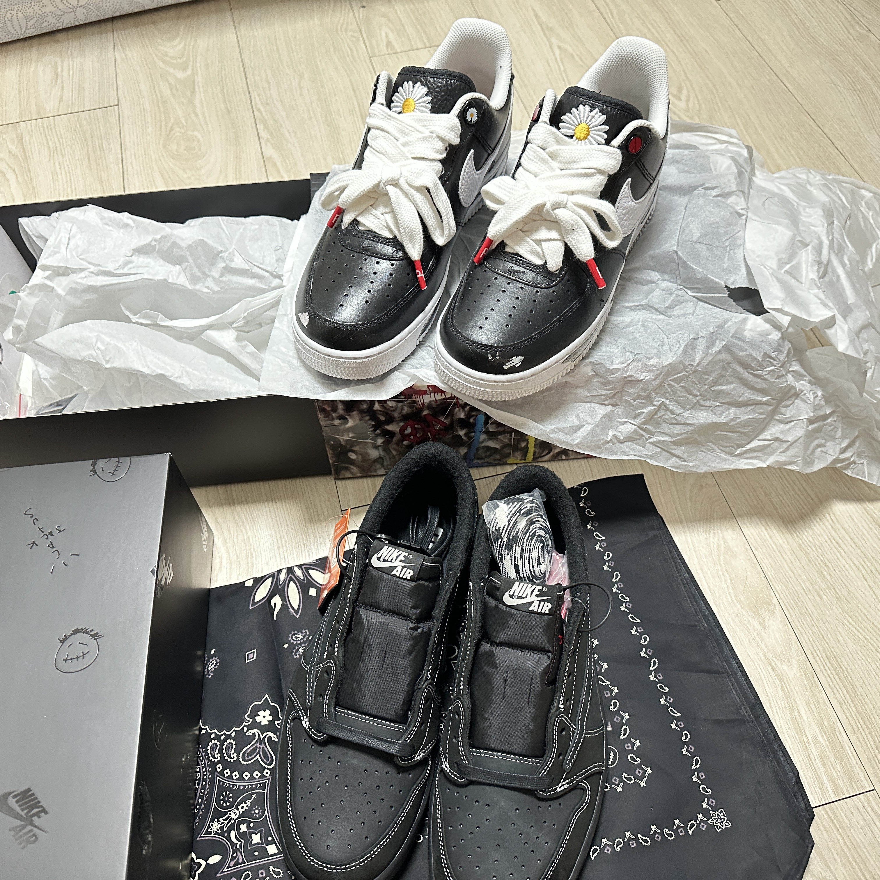 Nike x Peaceminusone Air Force 1 Low Para-Noise 착용 스타일 - 1