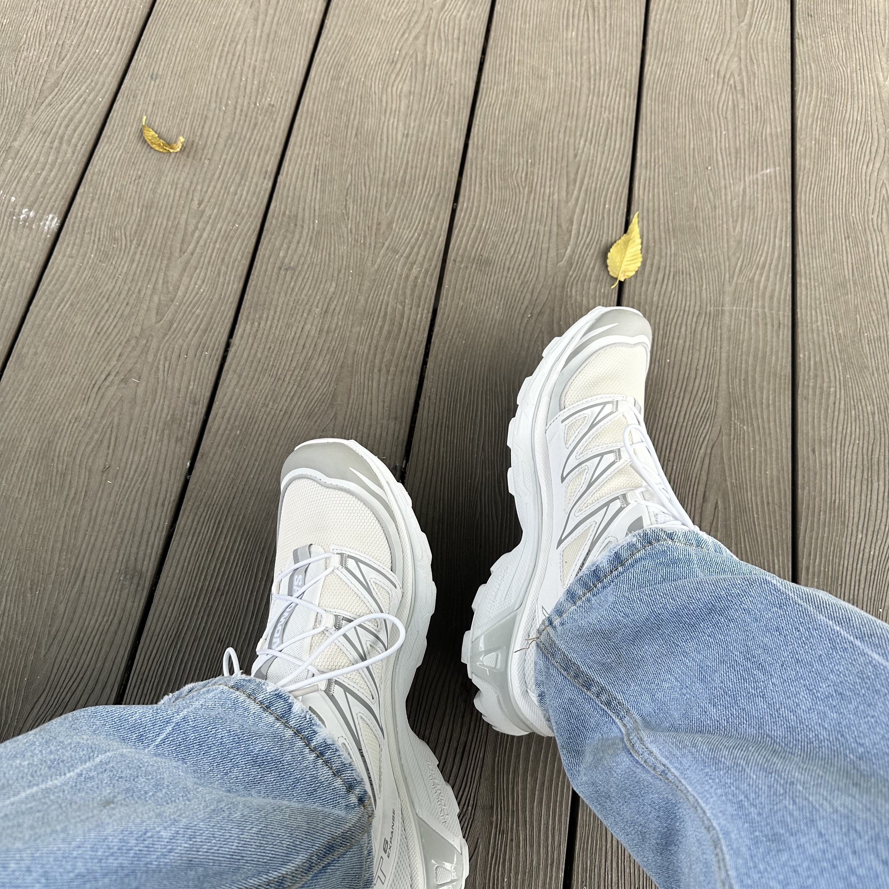 Salomon XT-6 Expanse Vanilla Ice White 착용 스타일