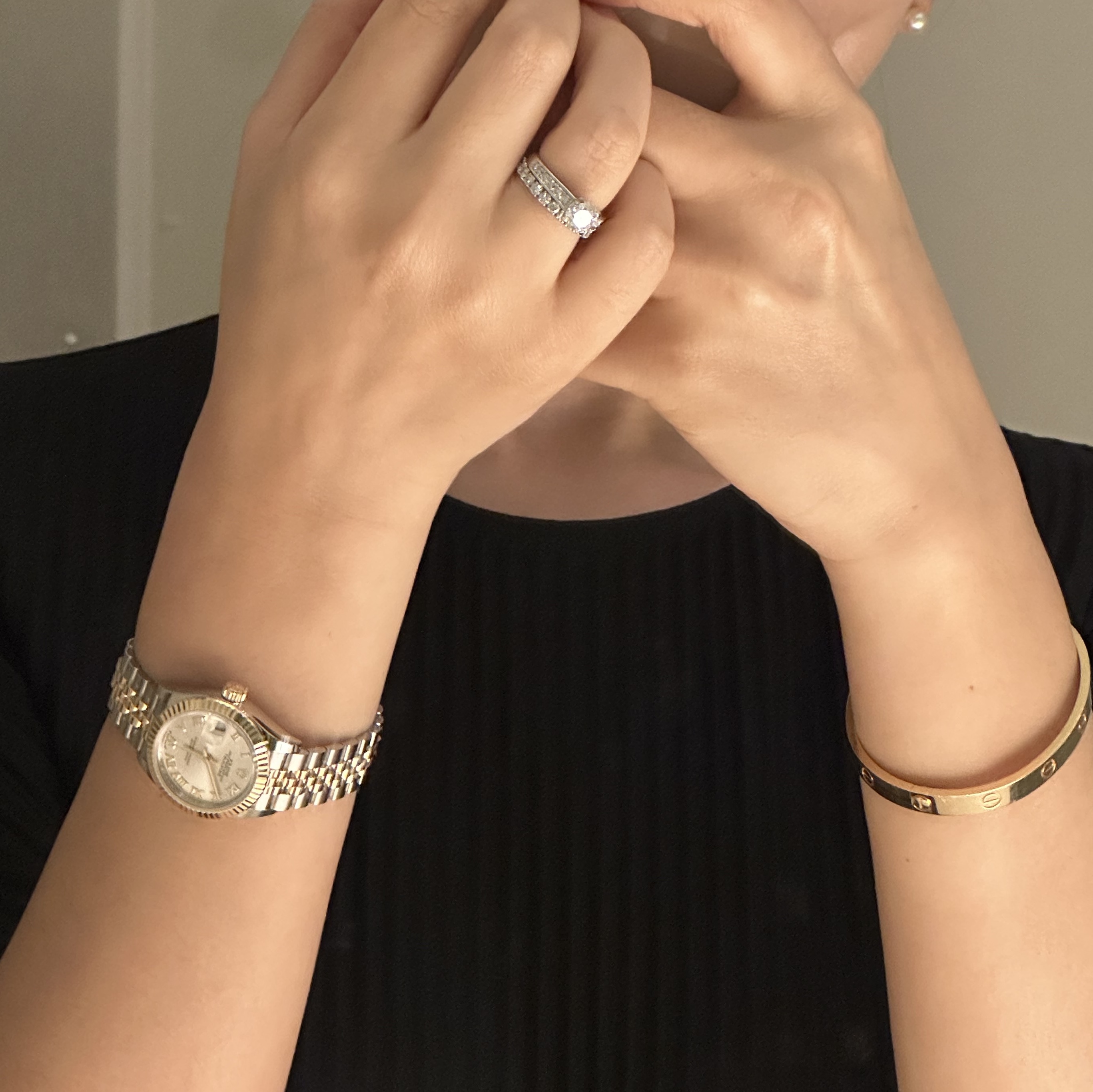 Rolex Lady-Datejust 28mm 279173 Silver Roman Jubilee 착용 스타일