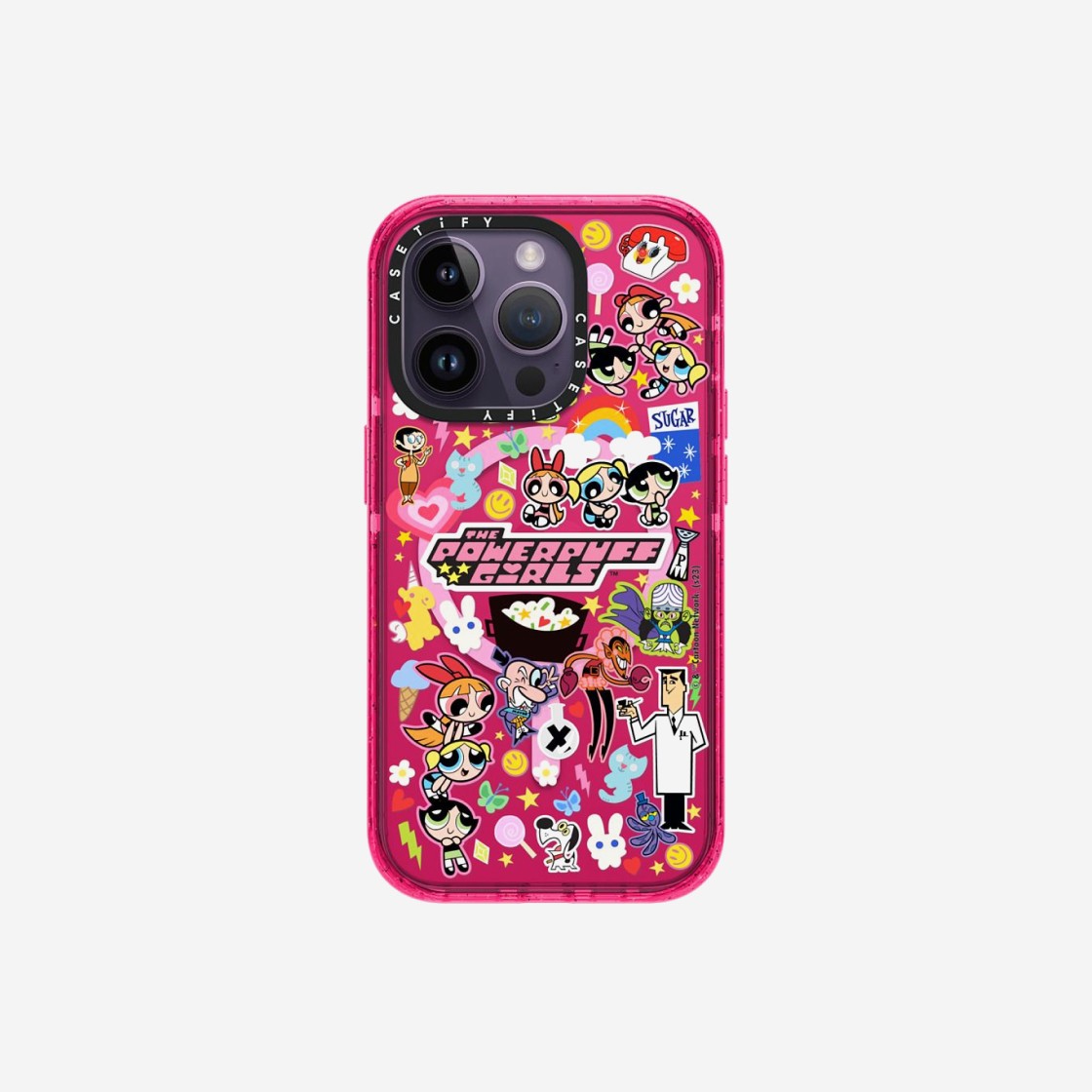 Casetify x The Powerpuff Girls iPhone Stickermania Magsafe Impact Case Sheer Bubblegum 상세 이미지 2