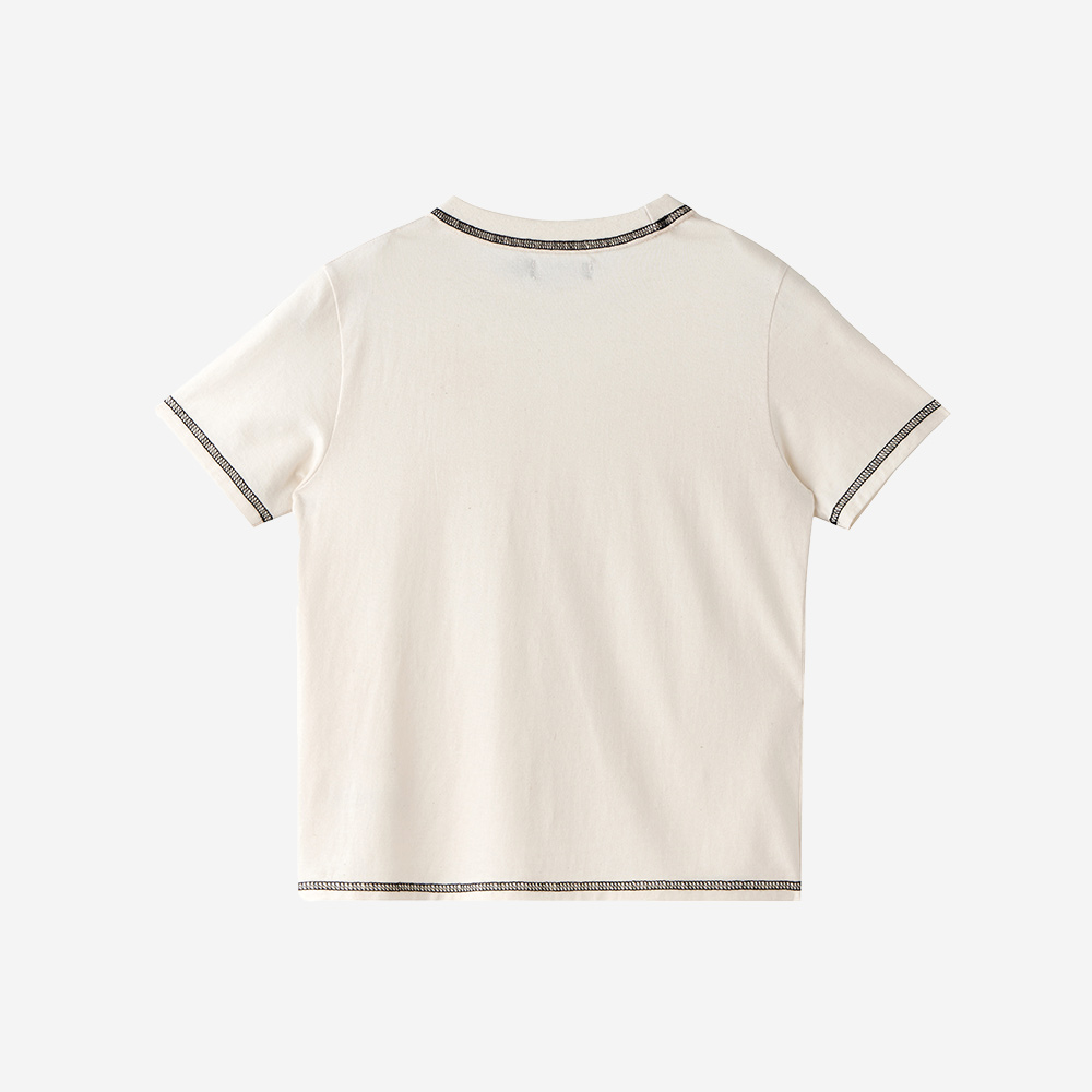 사파리스팟 우먼 1/2 플라워 그레이지 티 아이보리(Safarispot Women 1/2 Flower Greige Tee Ivory) - 2