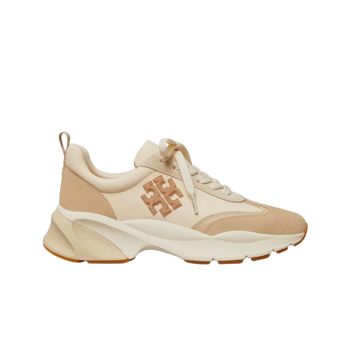 83833-700 (W) Tory Burch Good Luck Trainer French Pearl Dulce De Leche Biscotti