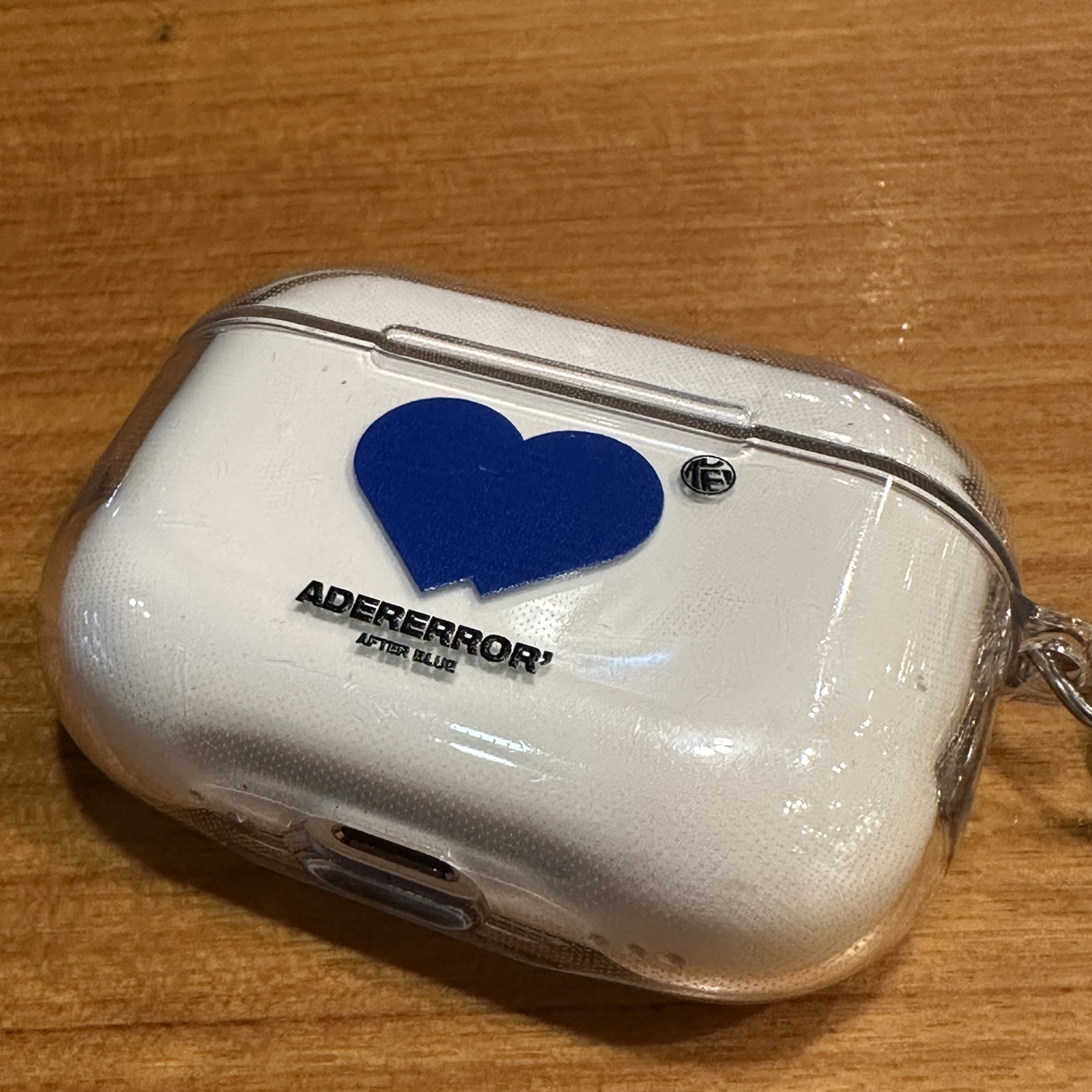 Ader Error Twin Heart AirPods Pro Hard Case Clear, Apple AirPods Pro 2nd Gen (Korean Ver.) 착용 스타일 - 2