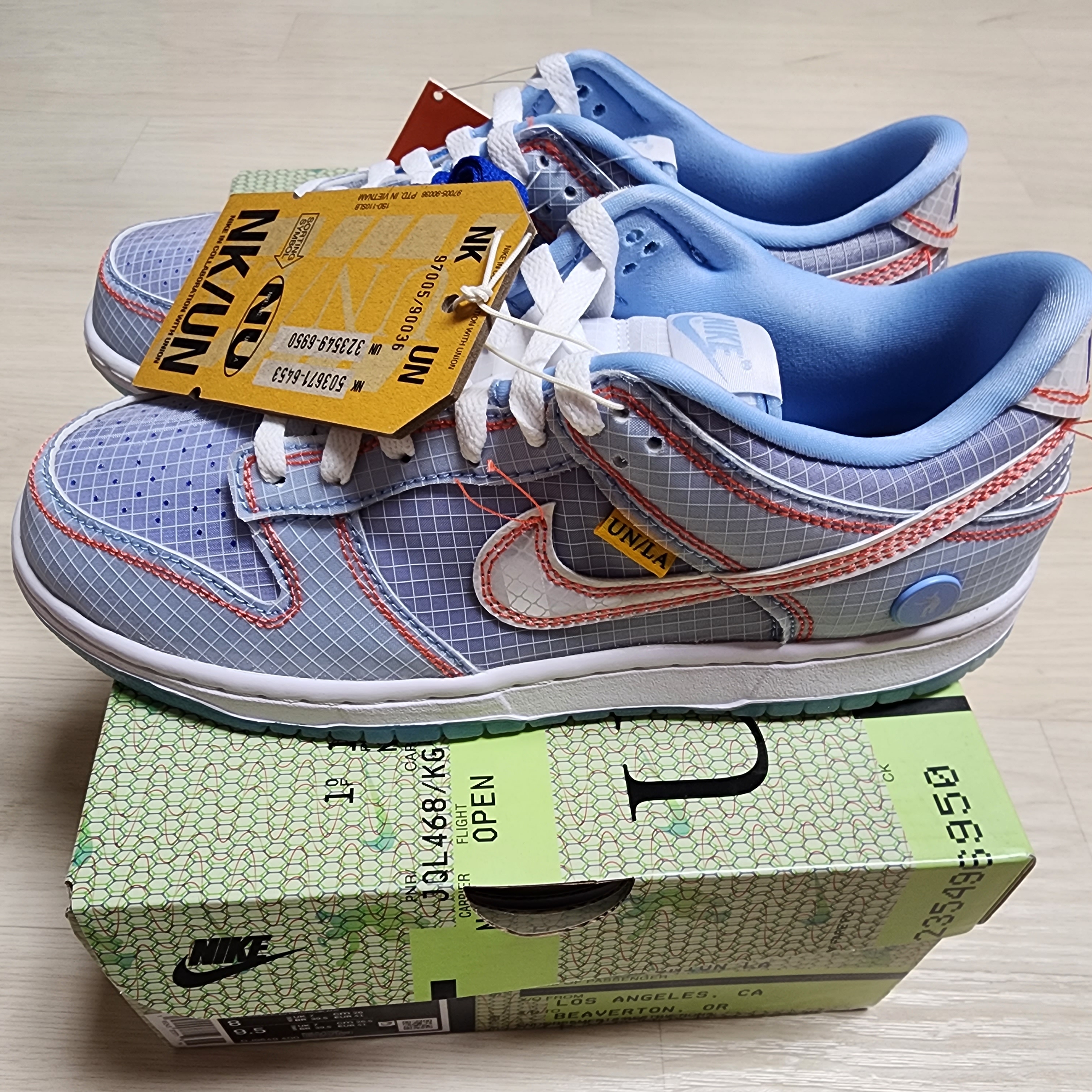 Nike x Union Dunk Low Passport Pack Argon 착용 스타일