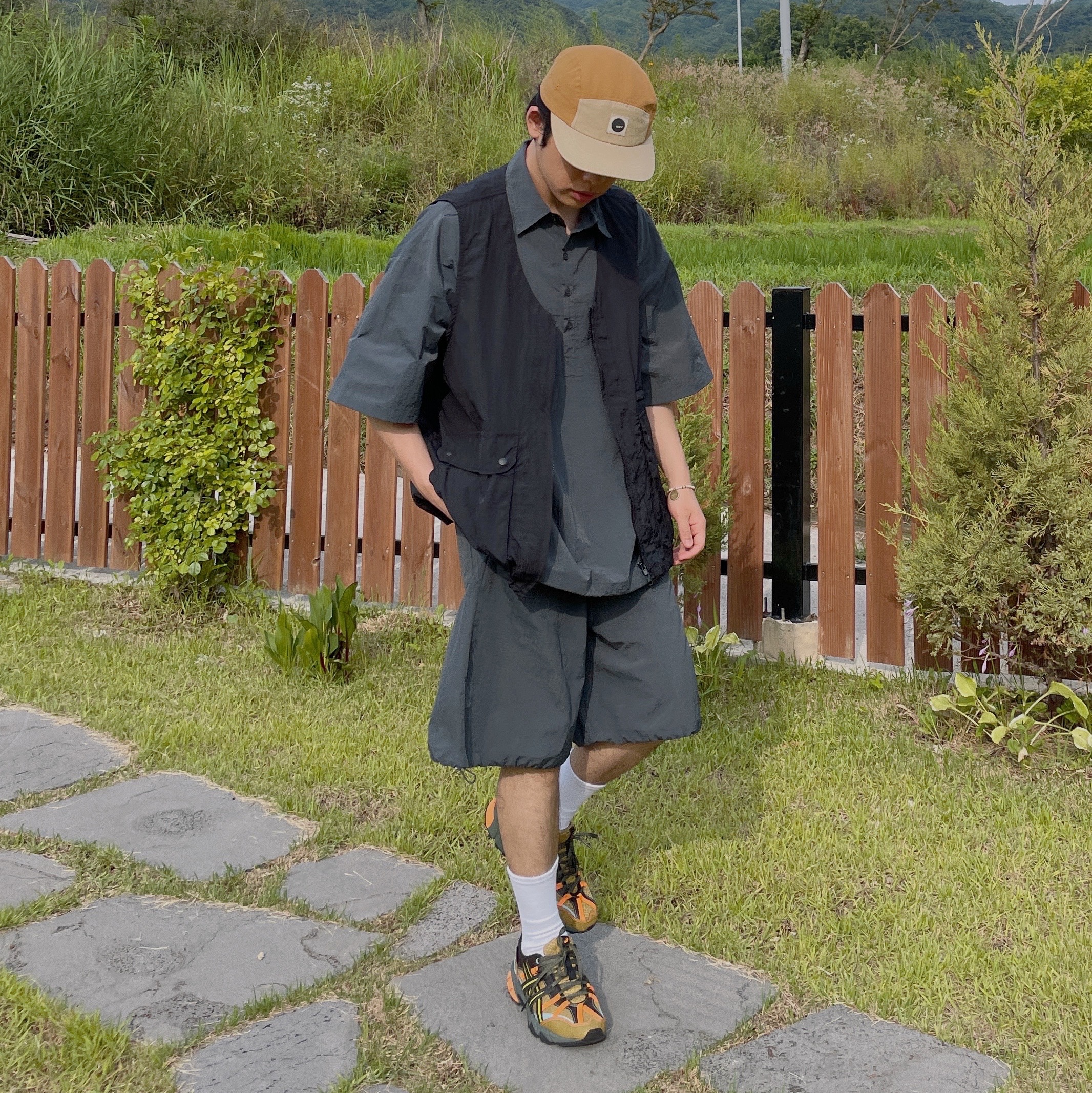 Asics x Andersson Bell Gel-Sonoma 15-50 Olive Oil Dark Brown 착용 스타일 - 2