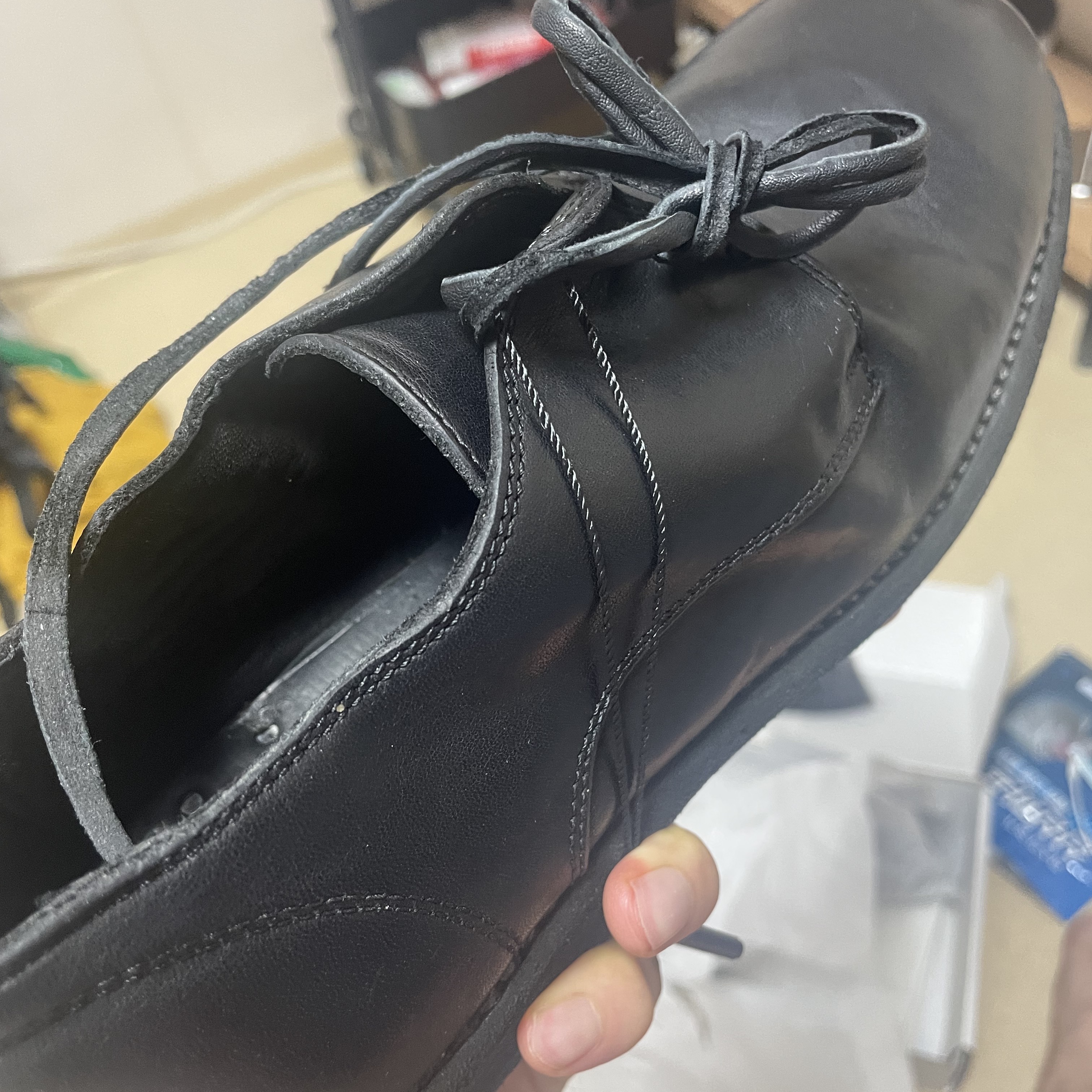 Guidi 992X Horse Full Grain Leather Derby Black 착용 스타일 - 1