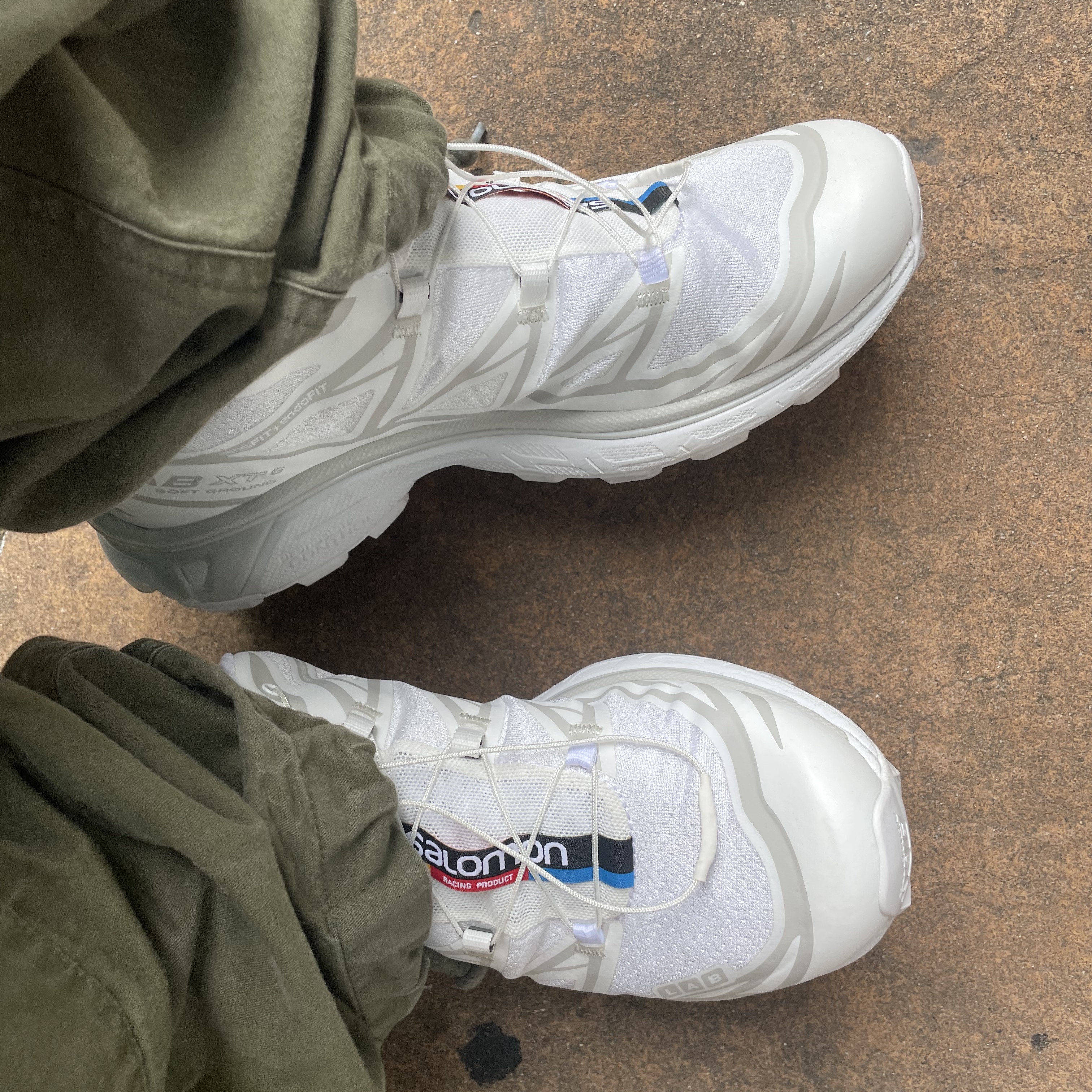 Salomon XT-6 ADV White 착용 스타일