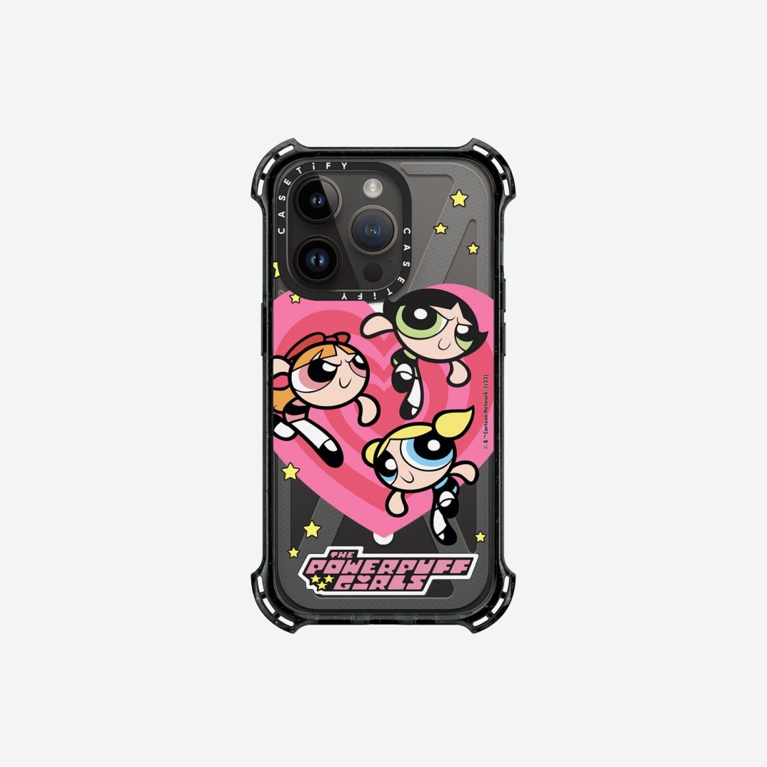 Casetify x The Powerpuff Girls iPhone Heart Bounce Case Clear Black 상세 이미지 3