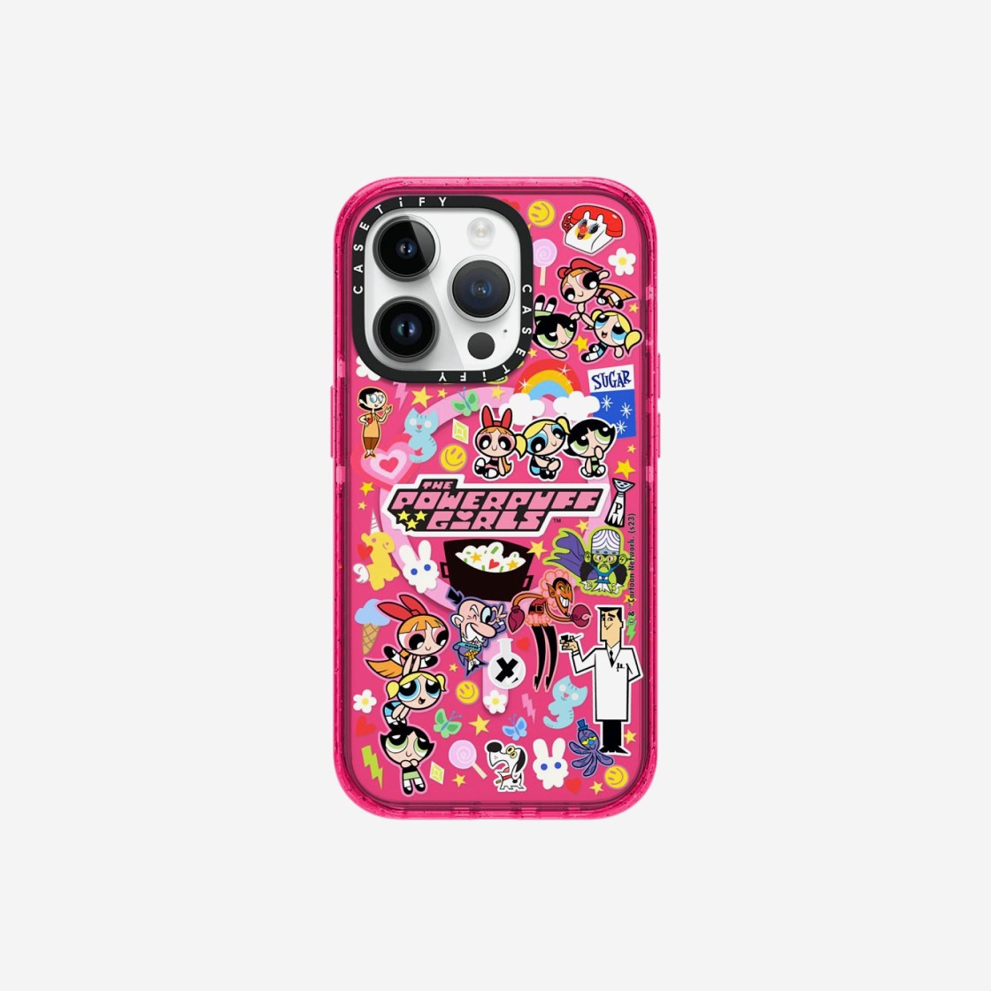 Casetify x The Powerpuff Girls iPhone Stickermania Magsafe Impact Case Sheer Bubblegum 상세 이미지 1