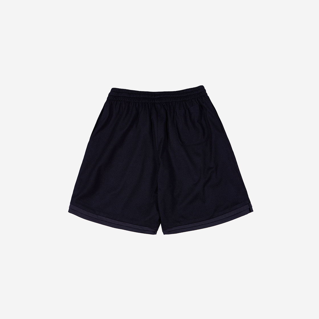 ◆THE MUSEUM VISITOR◆ LOGO STITCHED MESH SHORTS BLACK 08301 더뮤지엄비지터 로고 스티치드 메쉬 쇼츠 블랙 | The Museum
