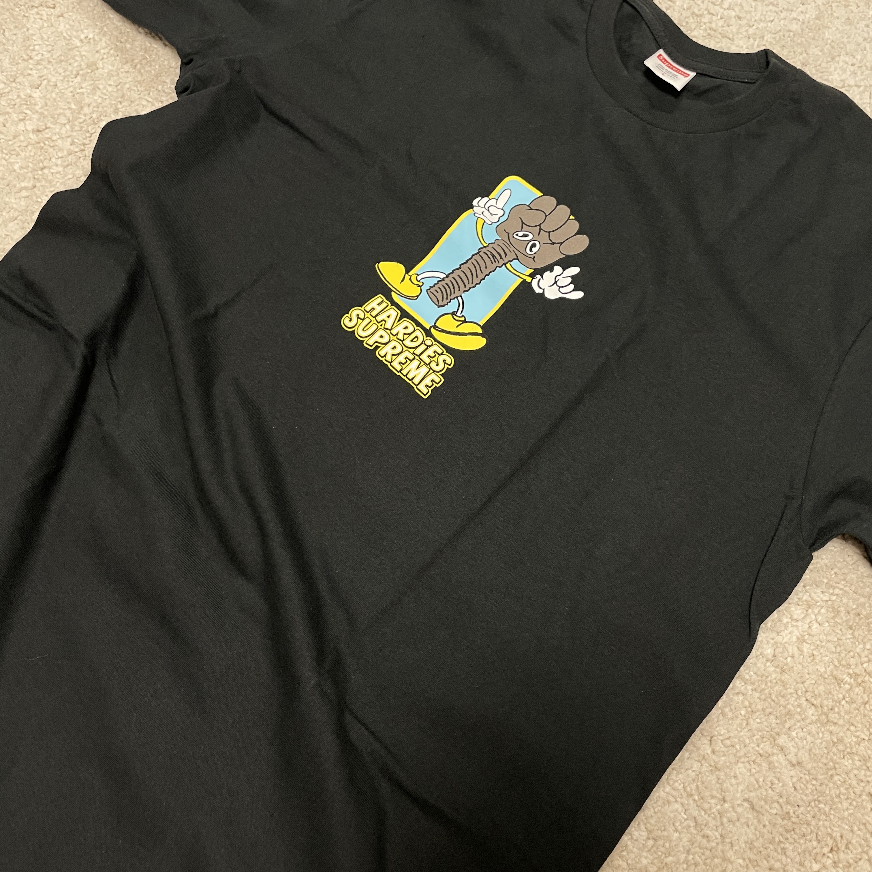 Supreme x Hardies Bolt T-Shirt Black - 23SS 착용 스타일 - 1