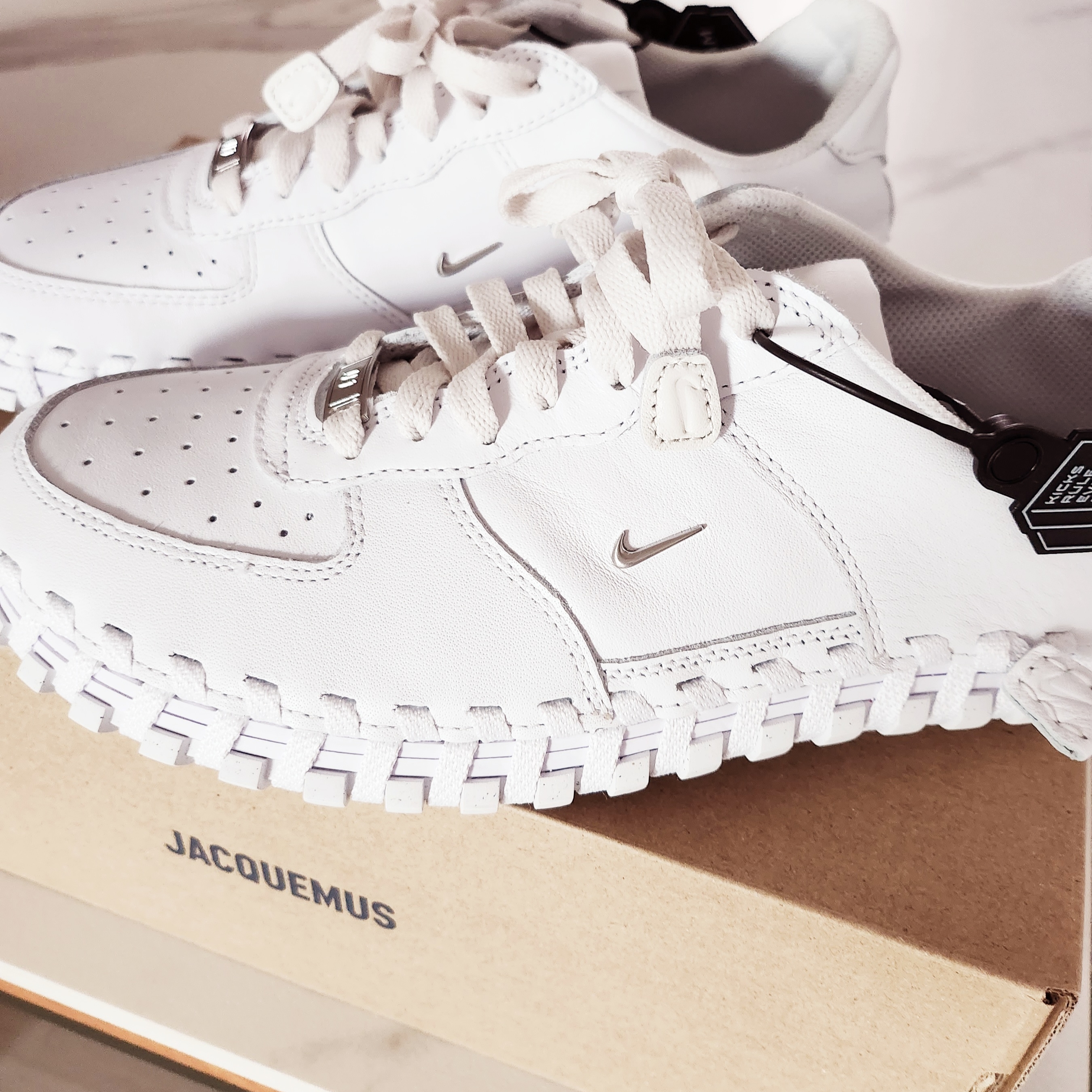 Nike x Jacquemus J Force 1 Low LX SP White 착용 스타일