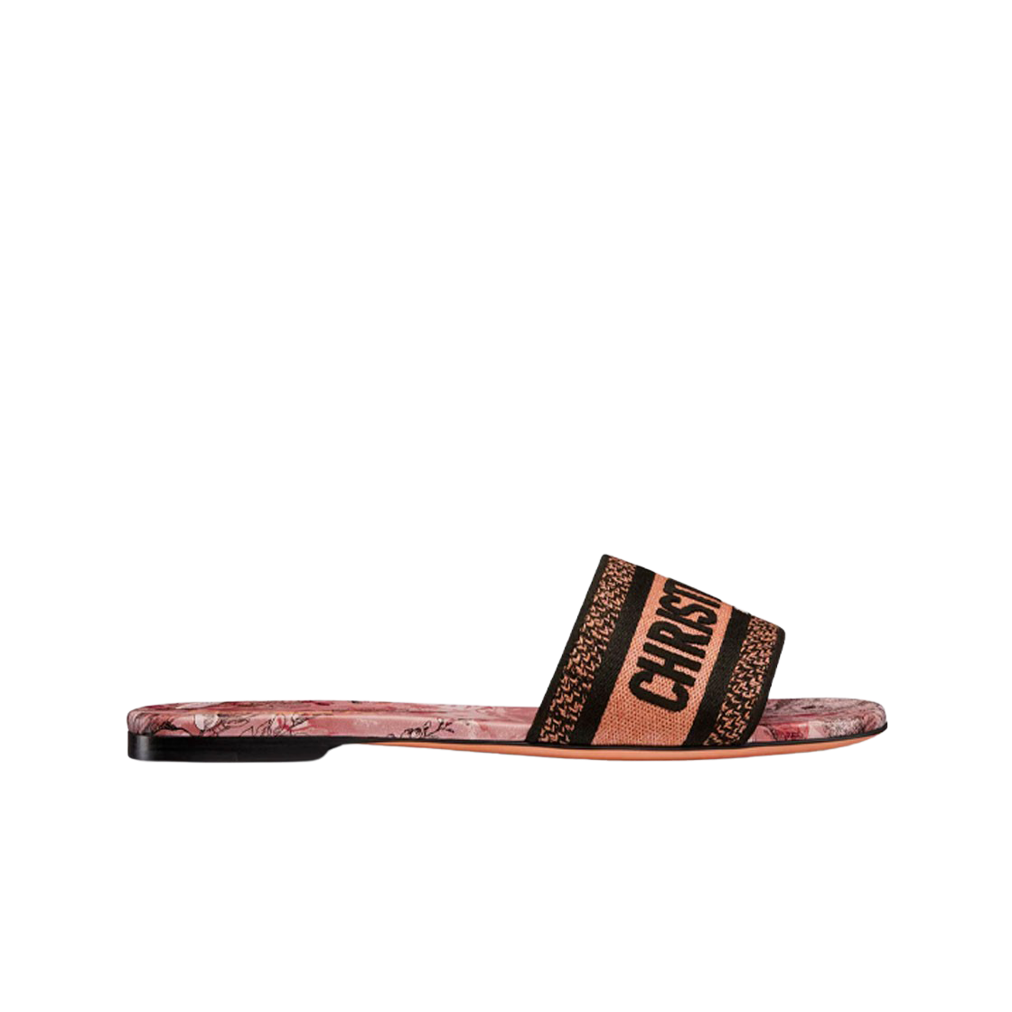 (W) 디올 디웨이 뮬 디올 쟈뎅 매직 자수 코튼 핑크 멀티컬러((W) Dior Dway Mule Cotton with Dior Jardin Magique Embroidery Pink Multicolor) - 1