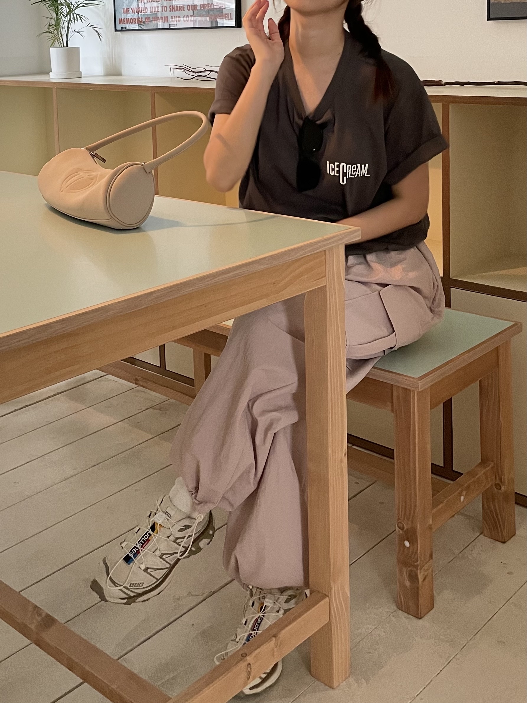 Salomon XT-6 Turtledove 착용 스타일 - 2