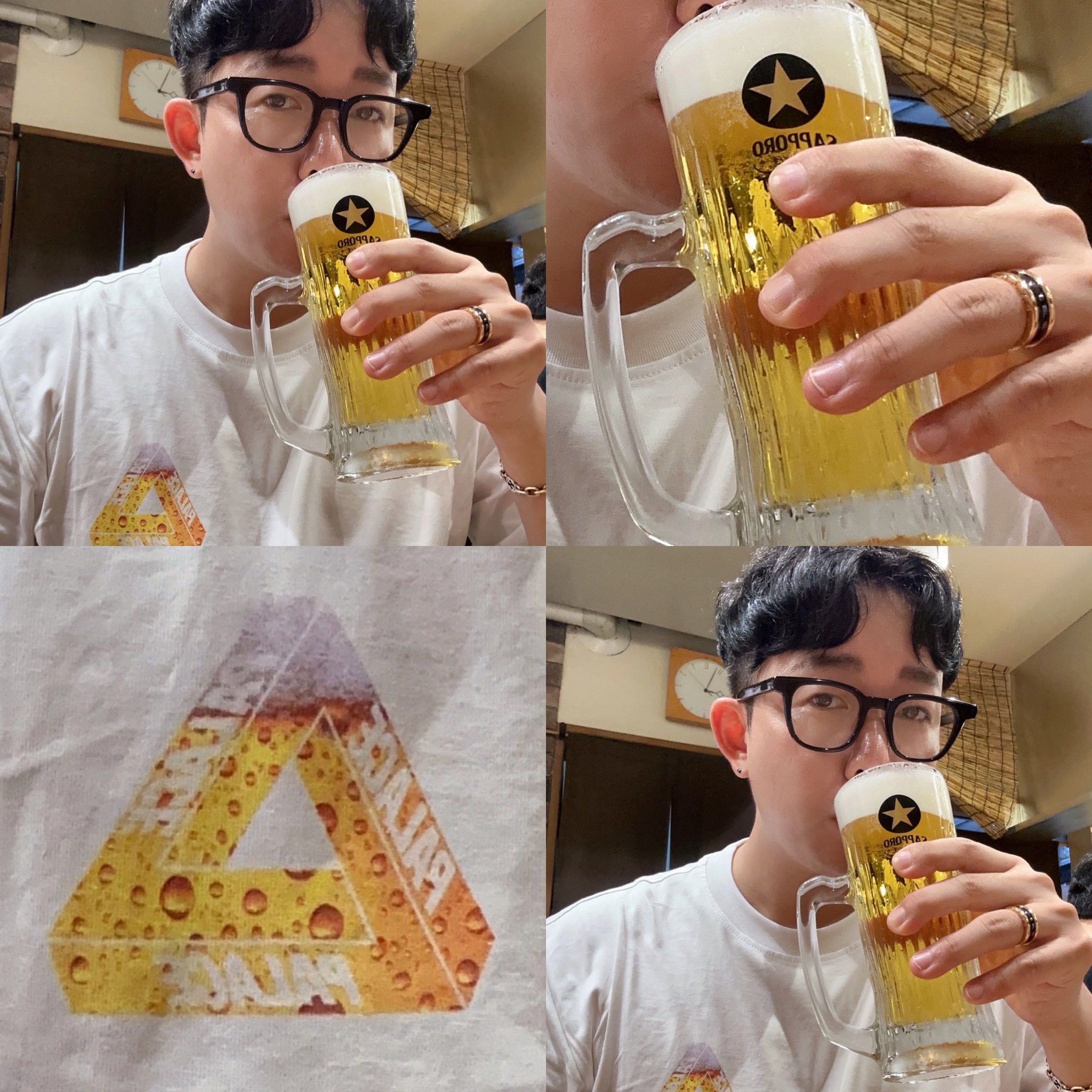 Palace Tri-Lager T-Shirt White - 20FW, Gentle Monster x Maison Margiela MM010 Clear Black 착용 스타일