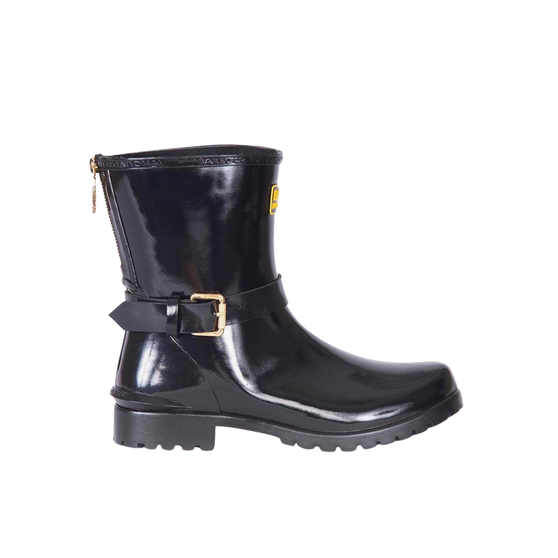 (W) 바버 인터내셔널 무겔로 웰링턴 부츠 블랙((W) Barbour International Mugello Wellingtons Boots Black)
