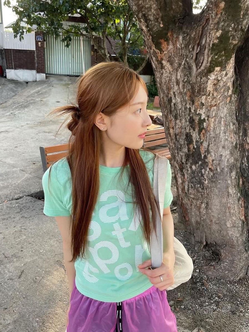 Safarispot Women 1/2 Tags Ticketing Tee Mint 착용 스타일 - 1