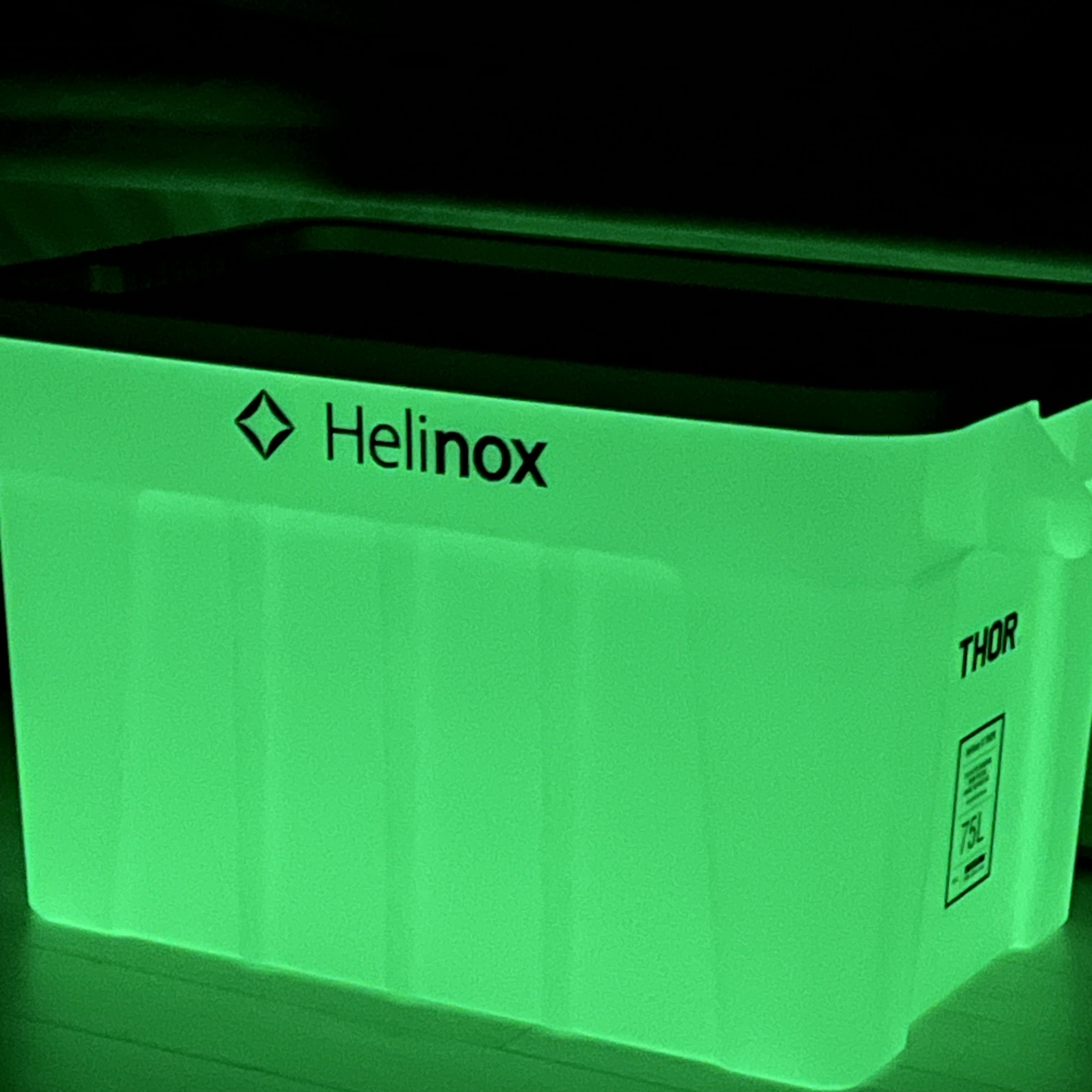 Helinox x Thor Glow Edition 75L Container Glow Green 착용 스타일