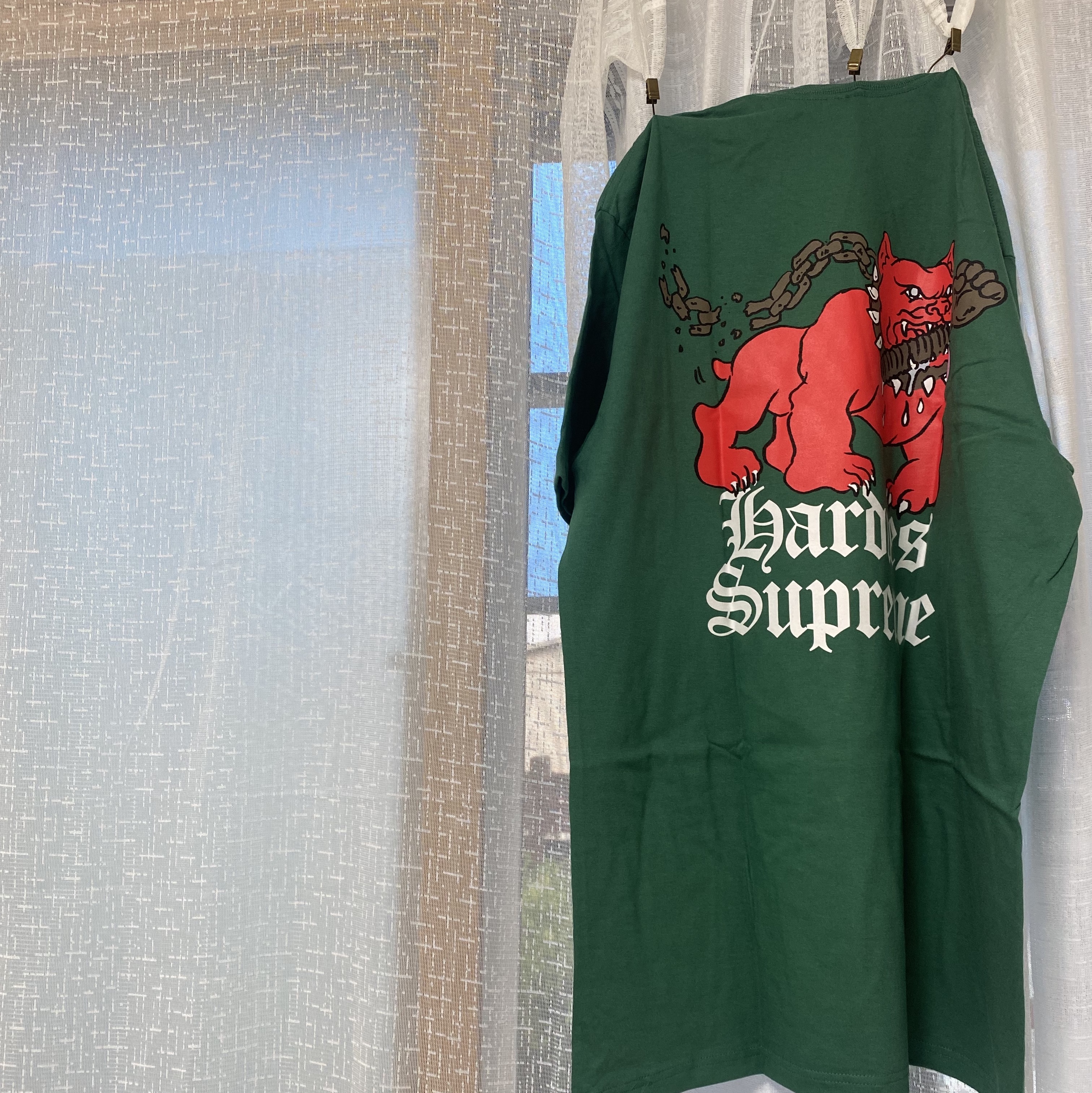 Supreme x Hardies Dog T-Shirt Light Pine - 23SS 착용 스타일