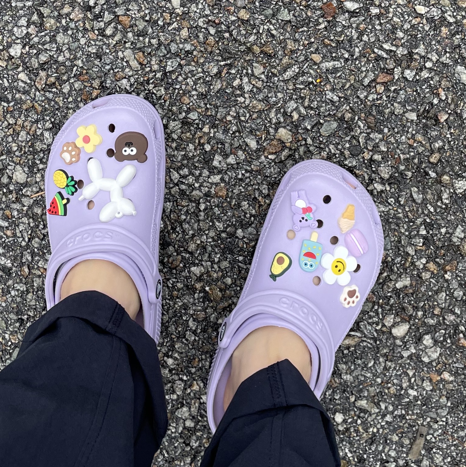(Kids) Crocs Classic Clog Lavender 착용 스타일
