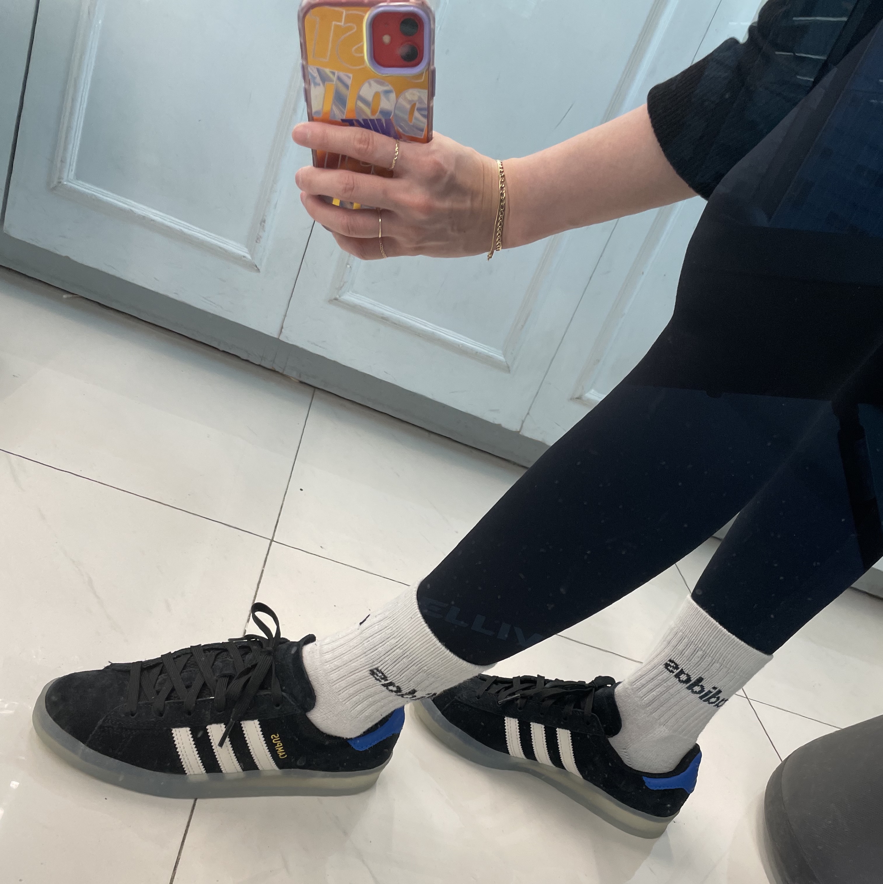 Adidas x Maxallure Skateboards Campus ADV Core Black Cloud White 착용 스타일