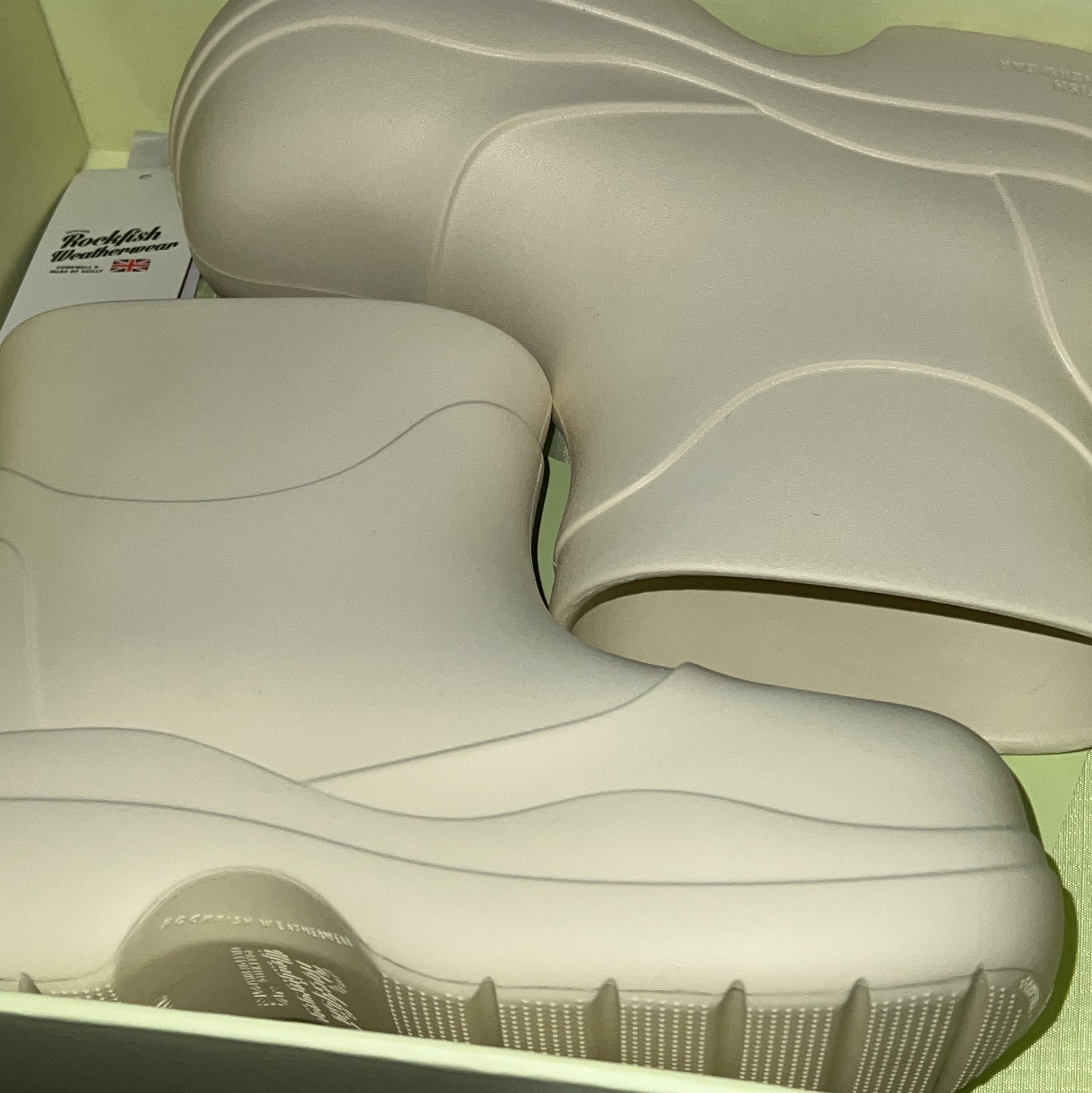 (W) Rockfishweatherwear Hayden Boots Cream 착용 스타일