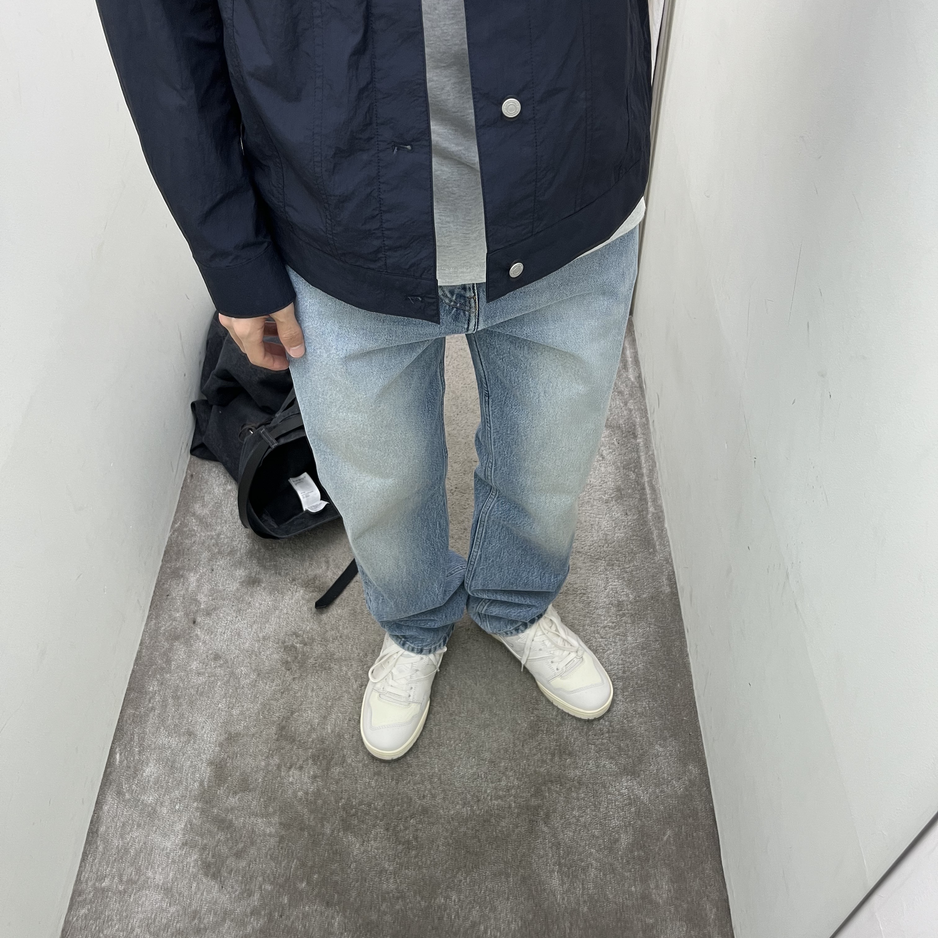New Balance x Aime Leon Dore 550 White Leather 착용 스타일 - 2