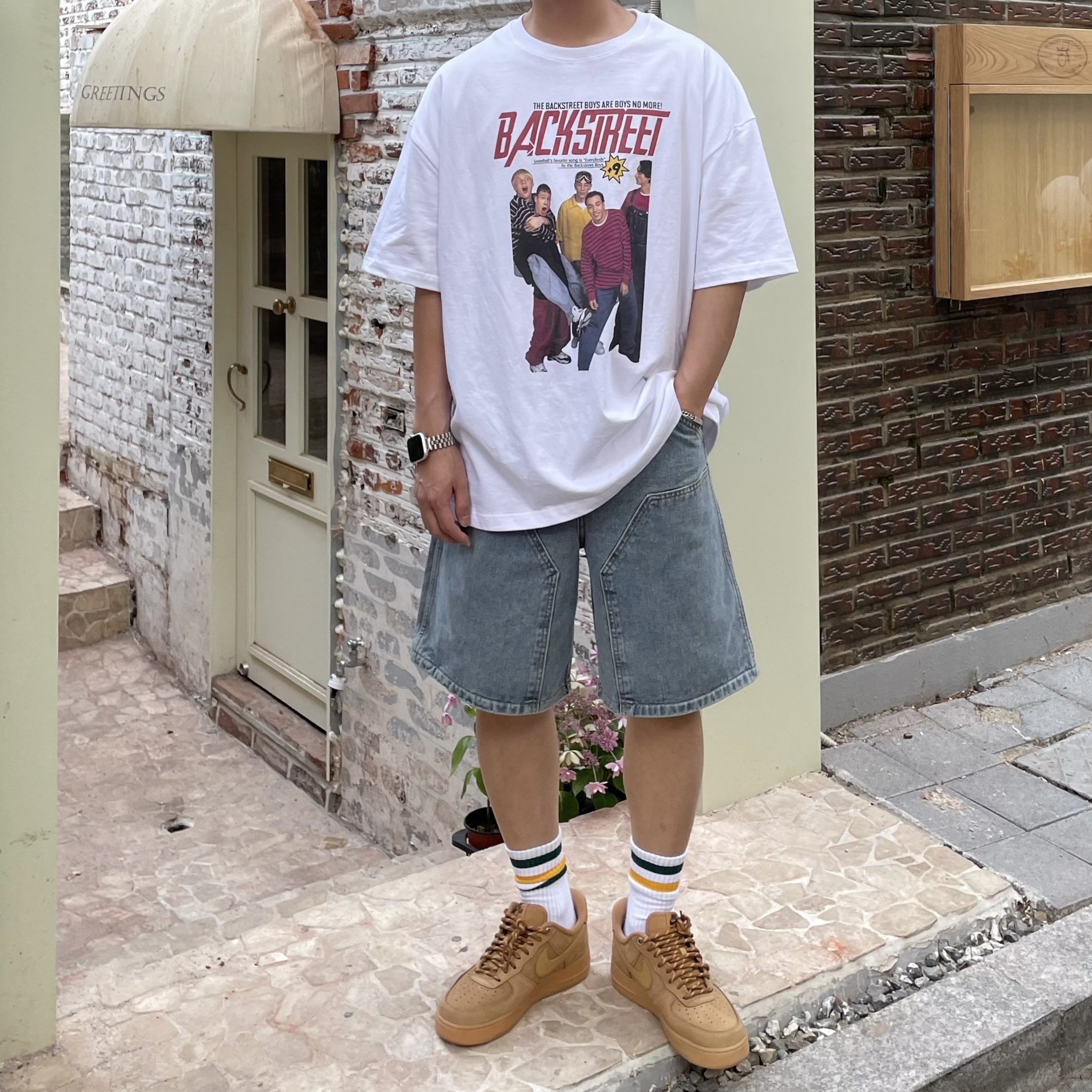 Nike Air Force 1 '07 WB Flax 착용 스타일 - 2