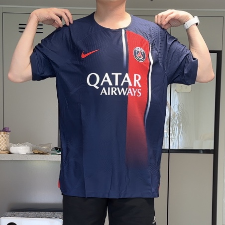 Nike Paris Saint-Germain 2023/24 Dri-Fit ADV Match Home SS Jersey Midnight Navy (Non Marking Ver.) 착용 스타일