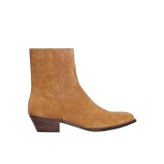 Celine Zipped Western Boots in Suede Calfskin Havana