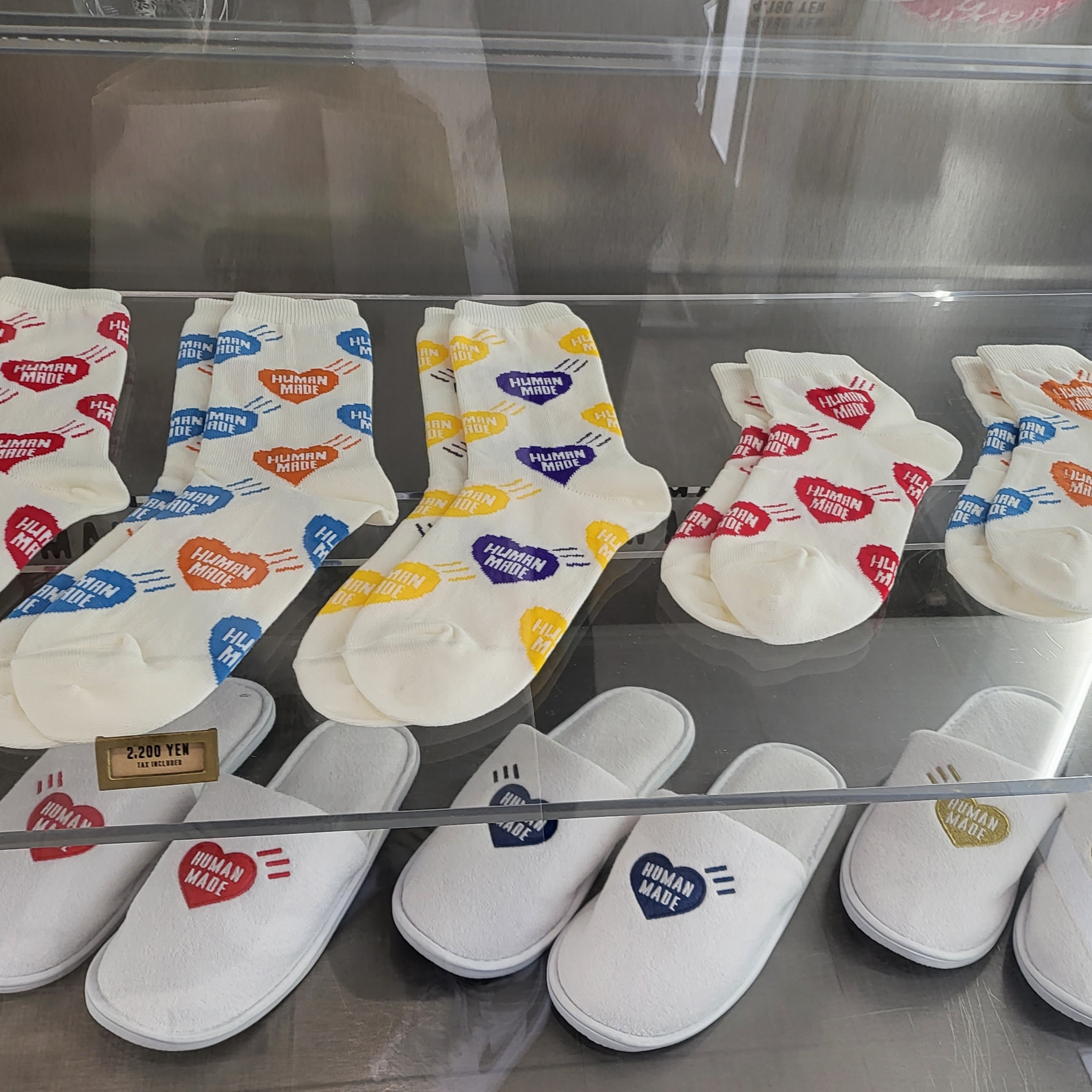 Human Made Heart Socks Orange 착용 스타일