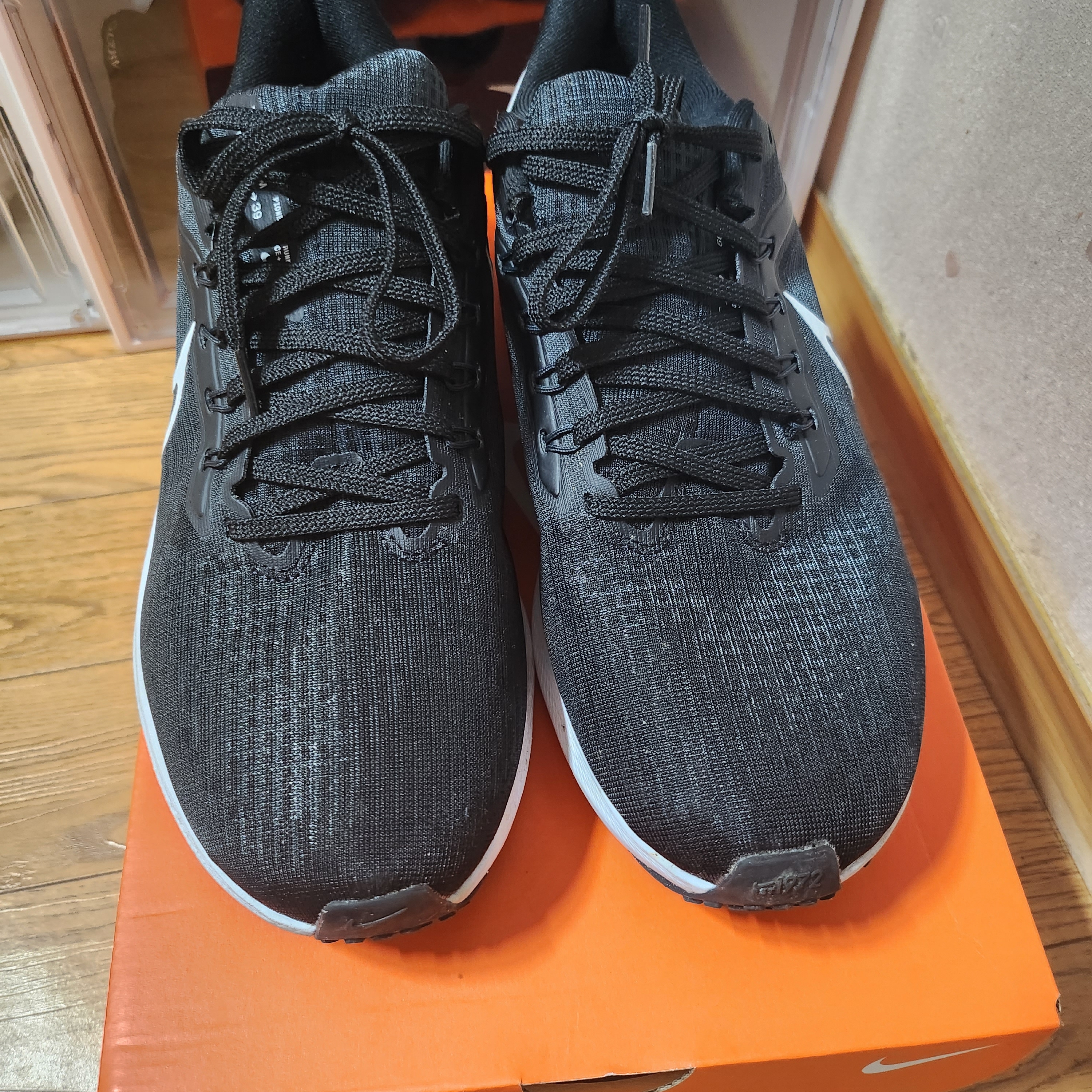 Nike Air Zoom Pegasus 39 Black White 착용 스타일 - 3