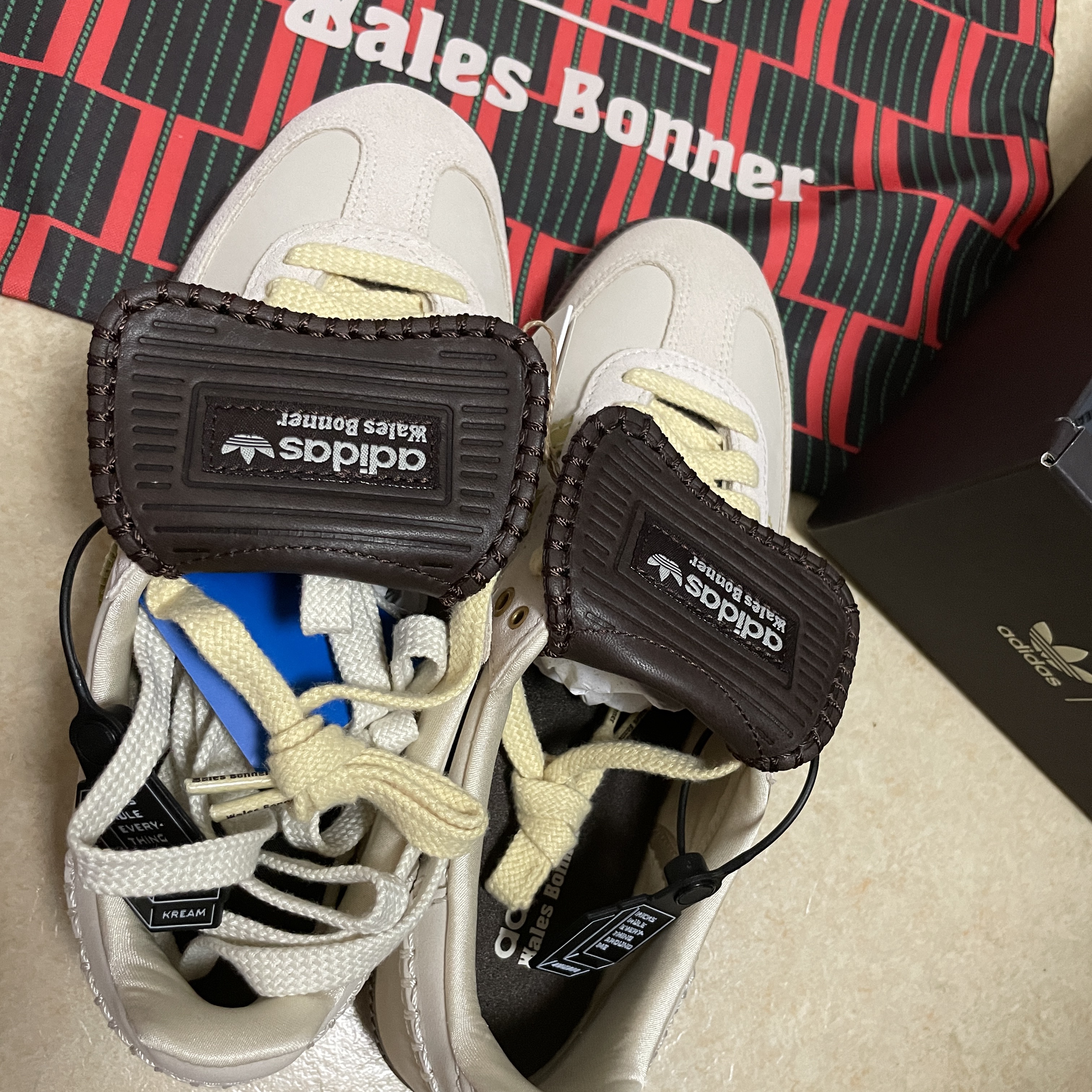 Adidas x Wales Bonner Samba Brown Ecru Tint 착용 스타일