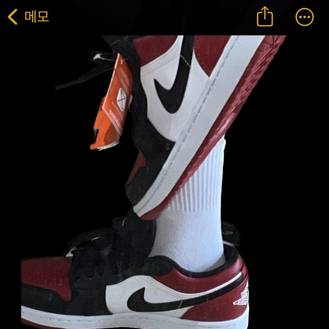 Jordan 1 Low Bred Toe 착용 스타일 - 3