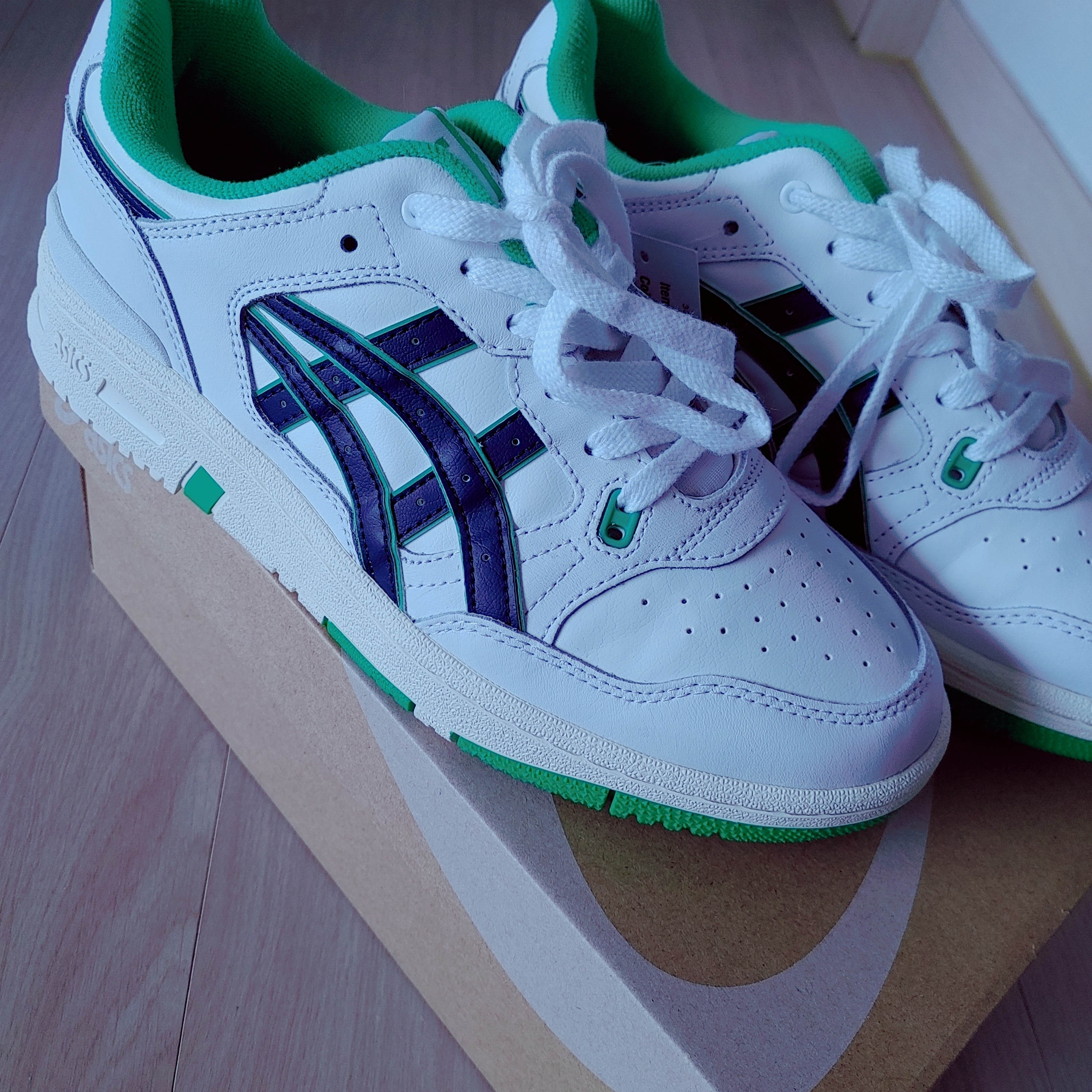 Asics EX89 White French Blue 착용 스타일