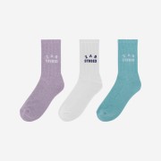 IAB Studio Socks Pack White Purple Cyan