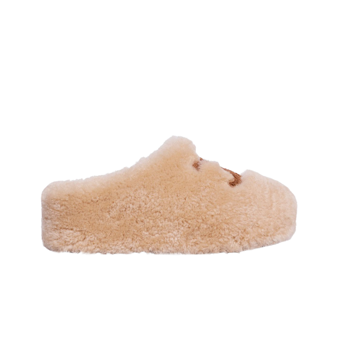 (W) 셀린느 셔링 퍼 뮬 크림