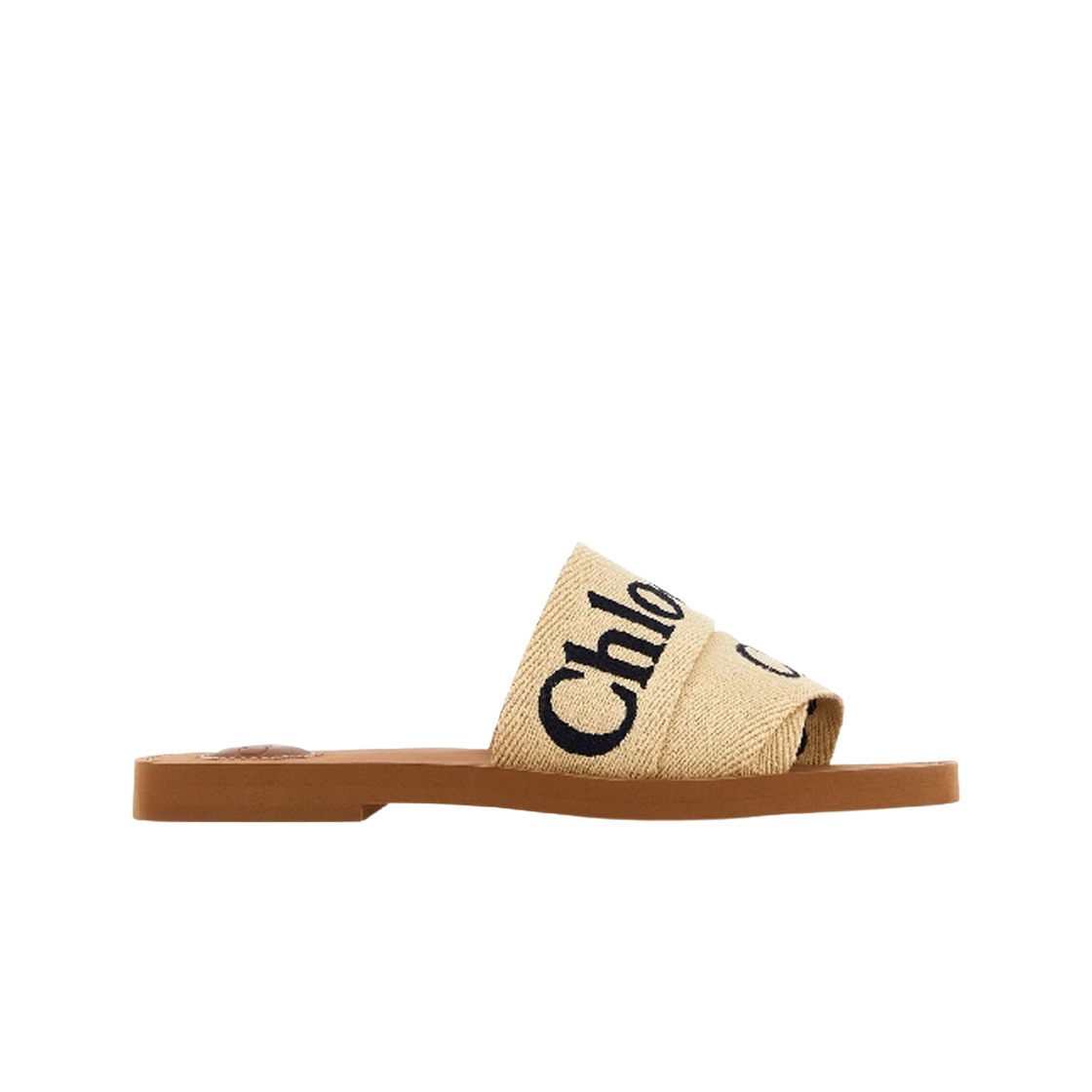 (W) 끌로에 우디 플랫 뮬 커피 브라운((W) Chloe Woody Flat Mule Coffee Brown)