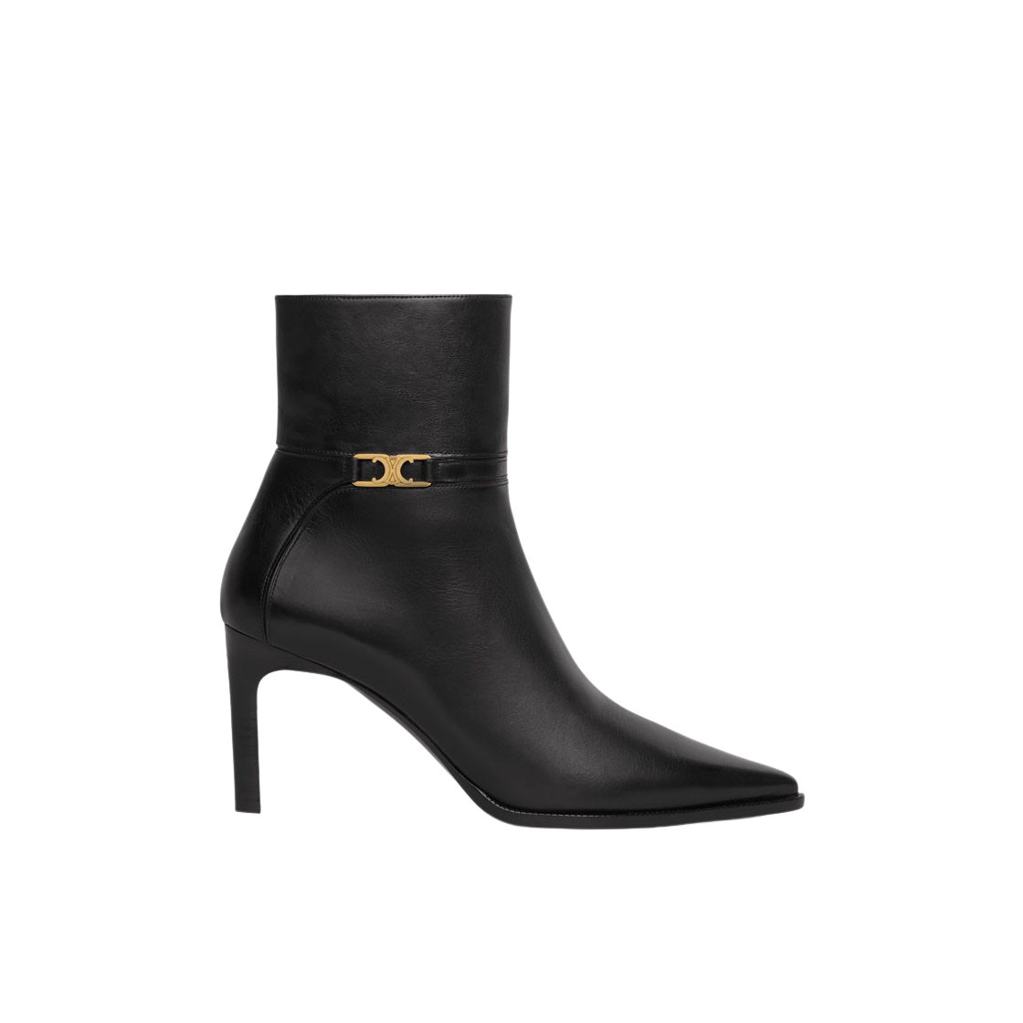 (W) 셀린느 카프스킨 로우 부츠 트리옹프 셀린느 베르누이 블랙((W) Celine Low Boot Triomphe Celine Verneuil in Calfskin Black) - 1