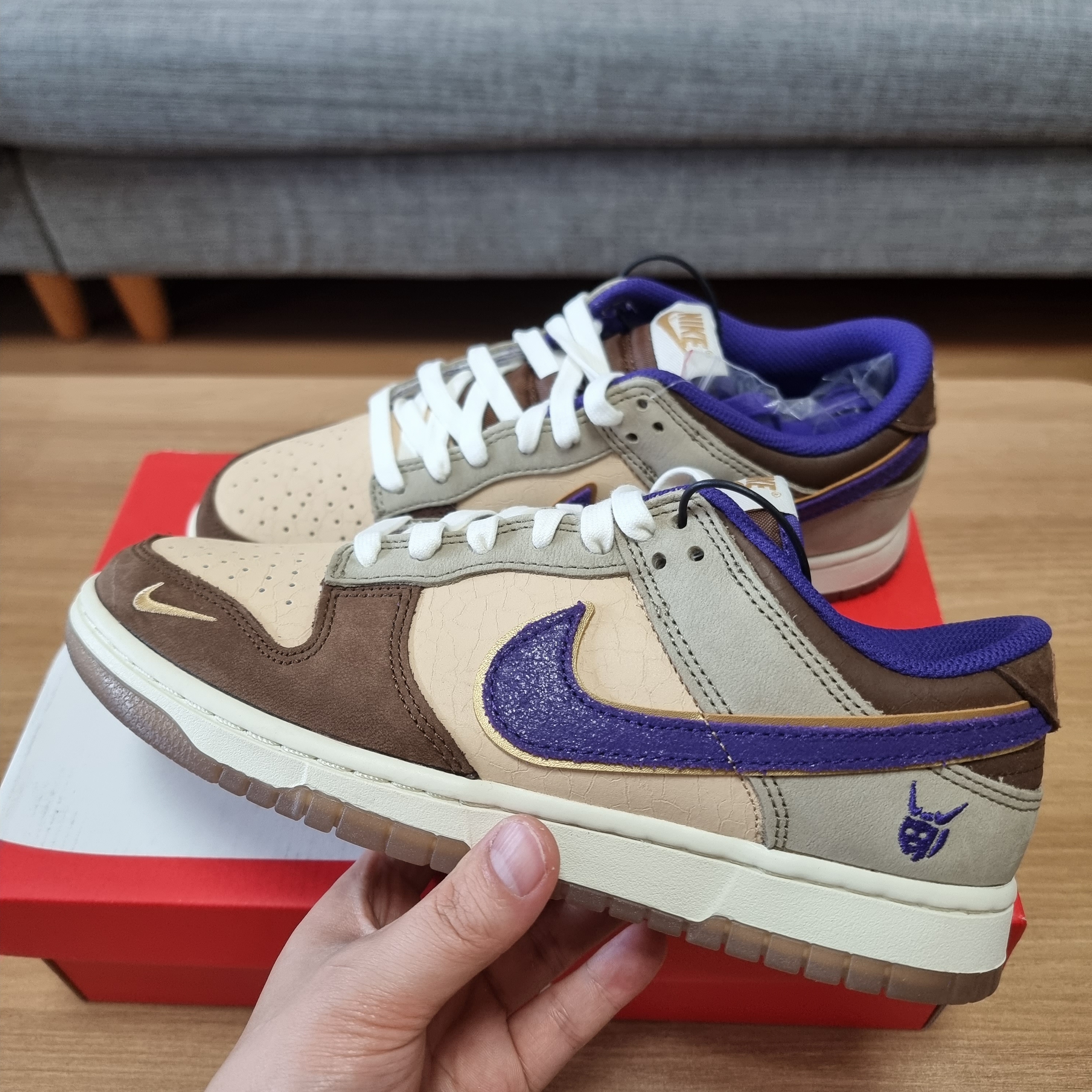 Nike Dunk Low White Onyx Court Purple 착용 스타일