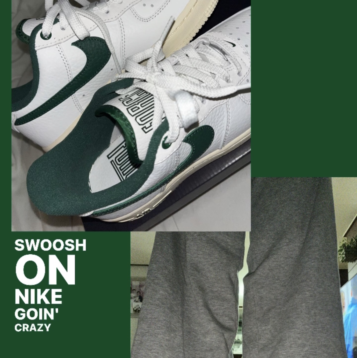 (W) Nike Air Force 1 '07 LX Summit White Gorge Green 착용 스타일